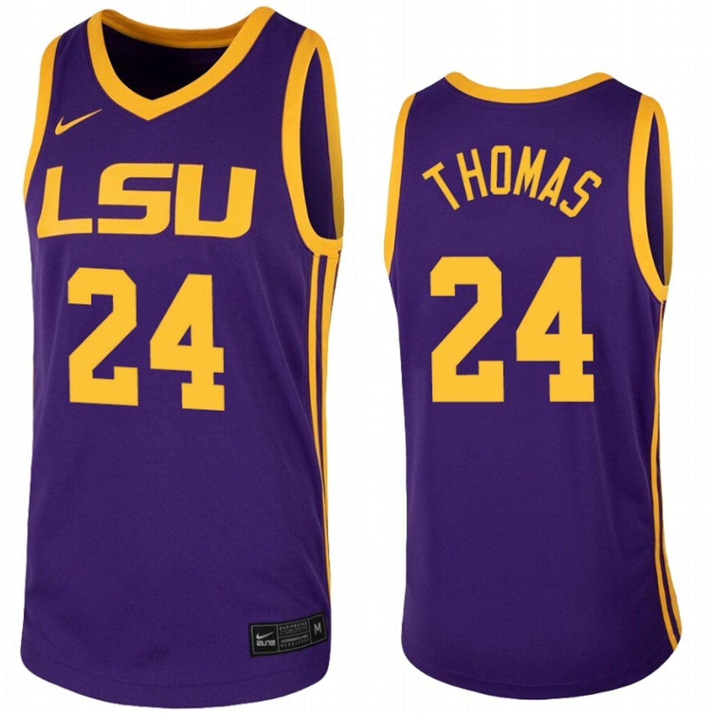 NCAAB Cameron Thomas LSU Tigers 24 Jersey