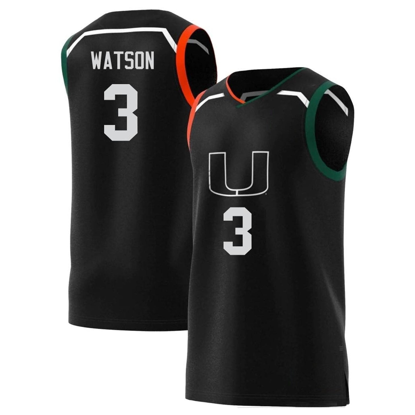 NCAAB Christian Watson Miami Hurricanes 3 Jersey