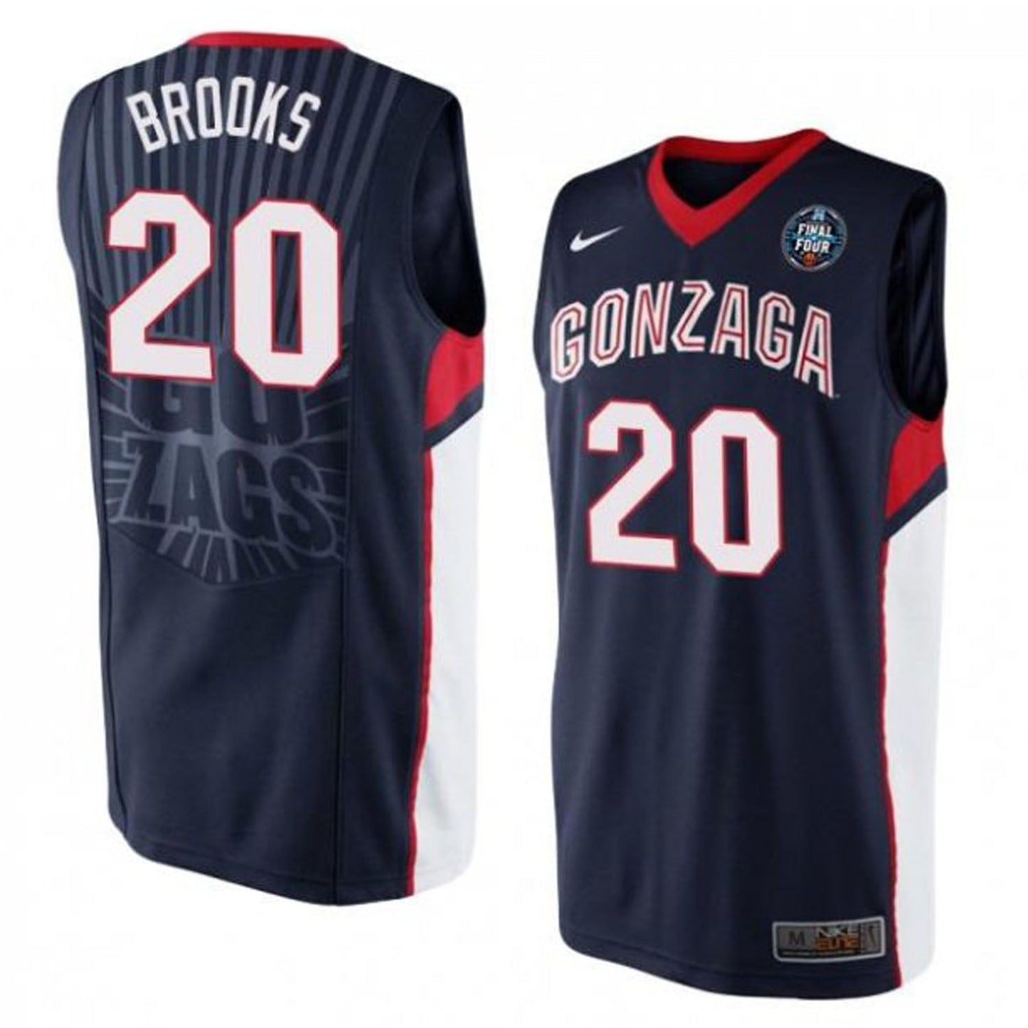 NCAAB Colby Brooks Gonzaga Bulldogs 20 Jersey