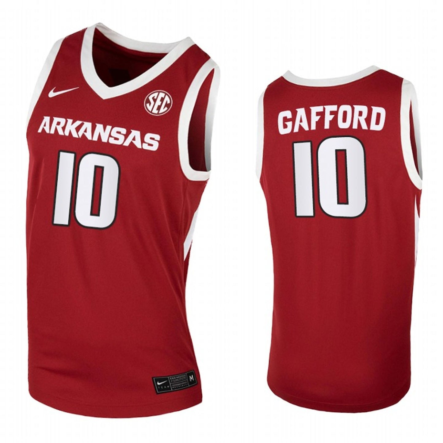 NCAAB Daniel Gafford Arkansas Razorbacks 10 Jersey