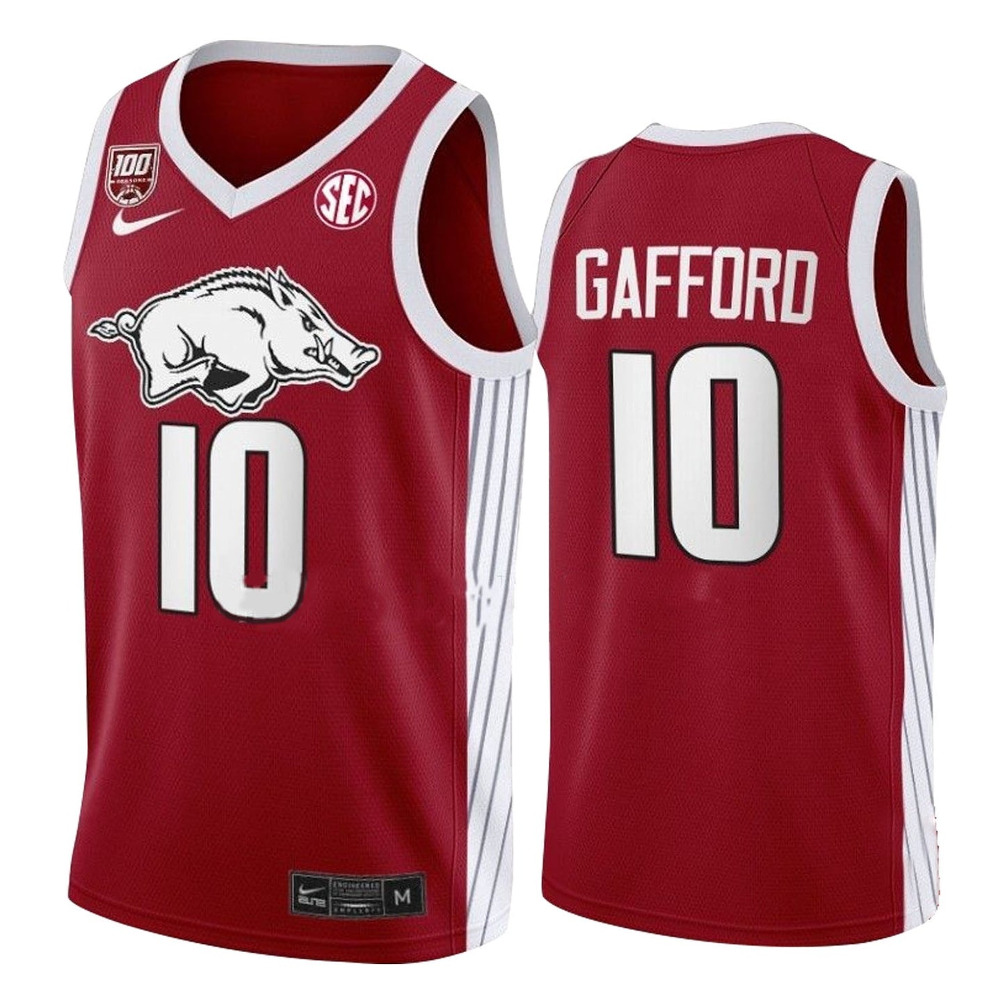 NCAAB Daniel Gafford Arkansas Razorbacks 10 Jersey