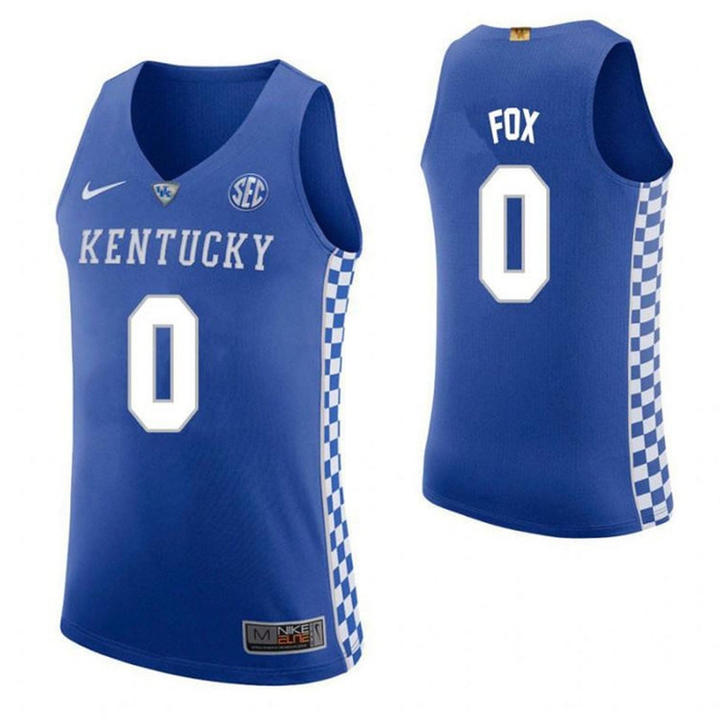 NCAAB DeAaron Fox Kentucky Wildcats 0 Jersey