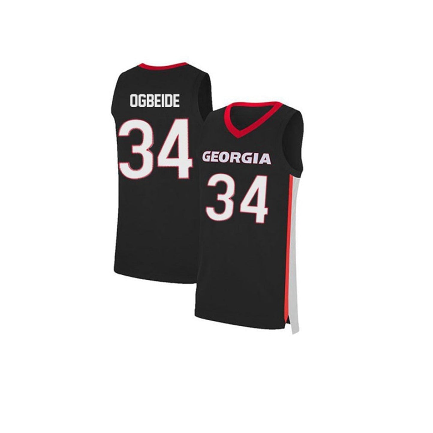 NCAAB Derek Ogbeide Georgia Bulldogs 34 Jersey