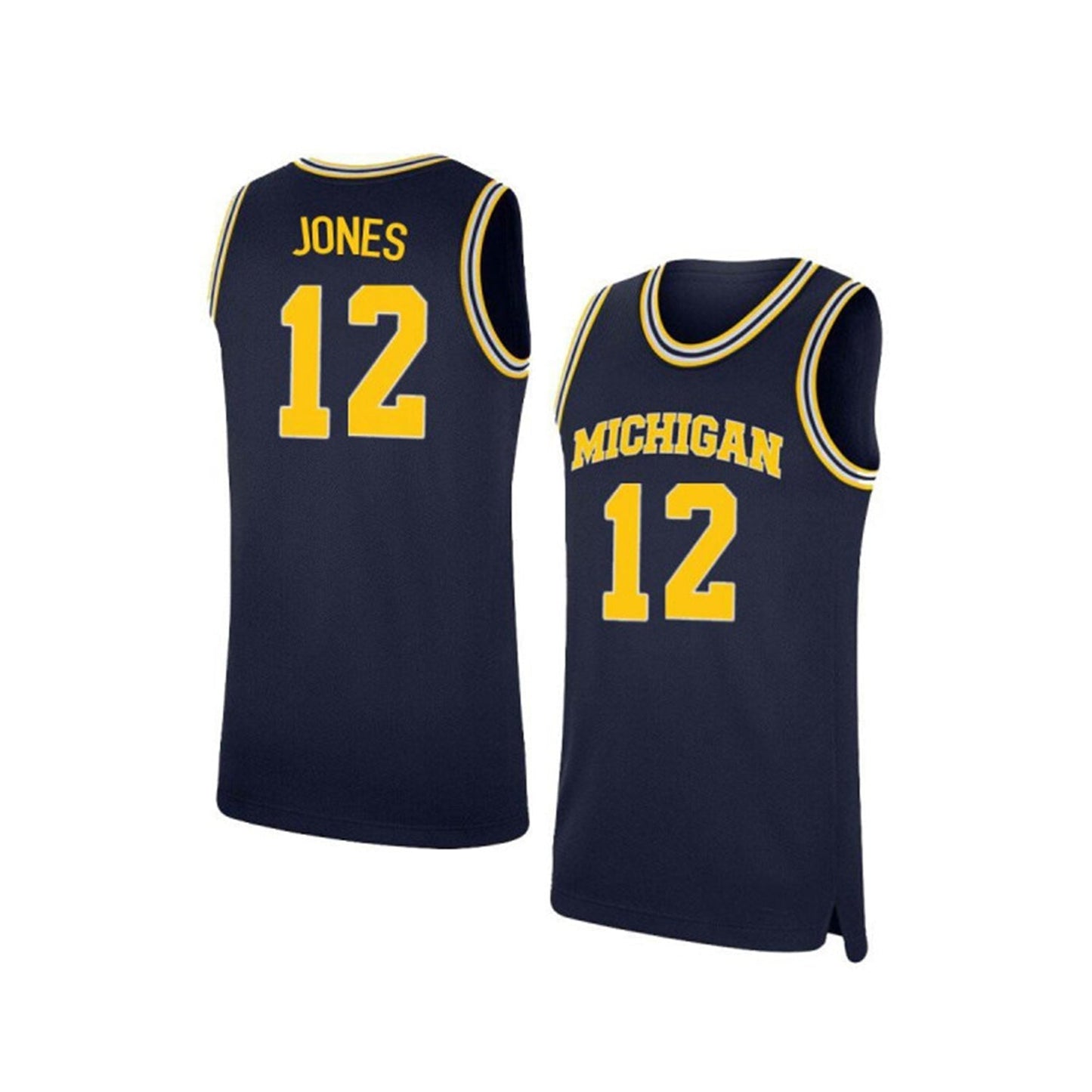 NCAAB Devante Jones Michigan Wolverines 12 Jersey