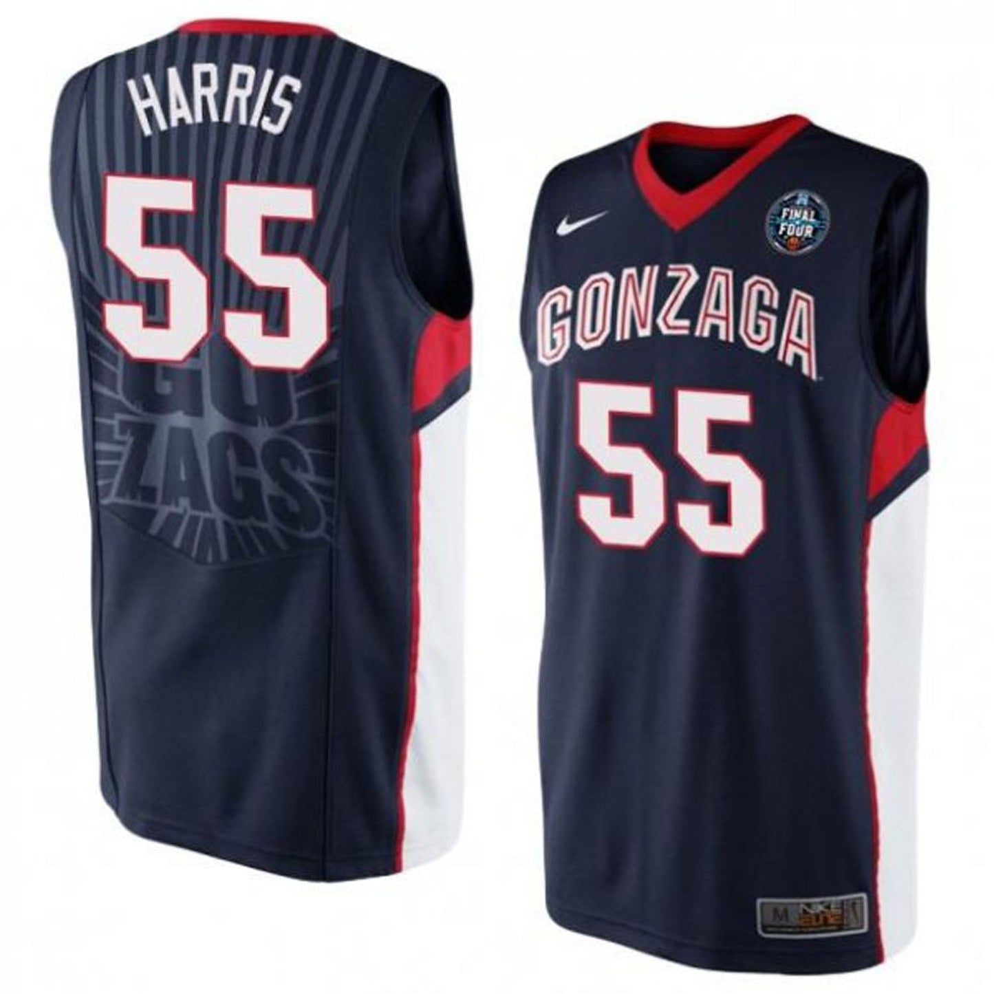 NCAAB Dominick Harris Gonzaga Bulldogs 55 Jersey