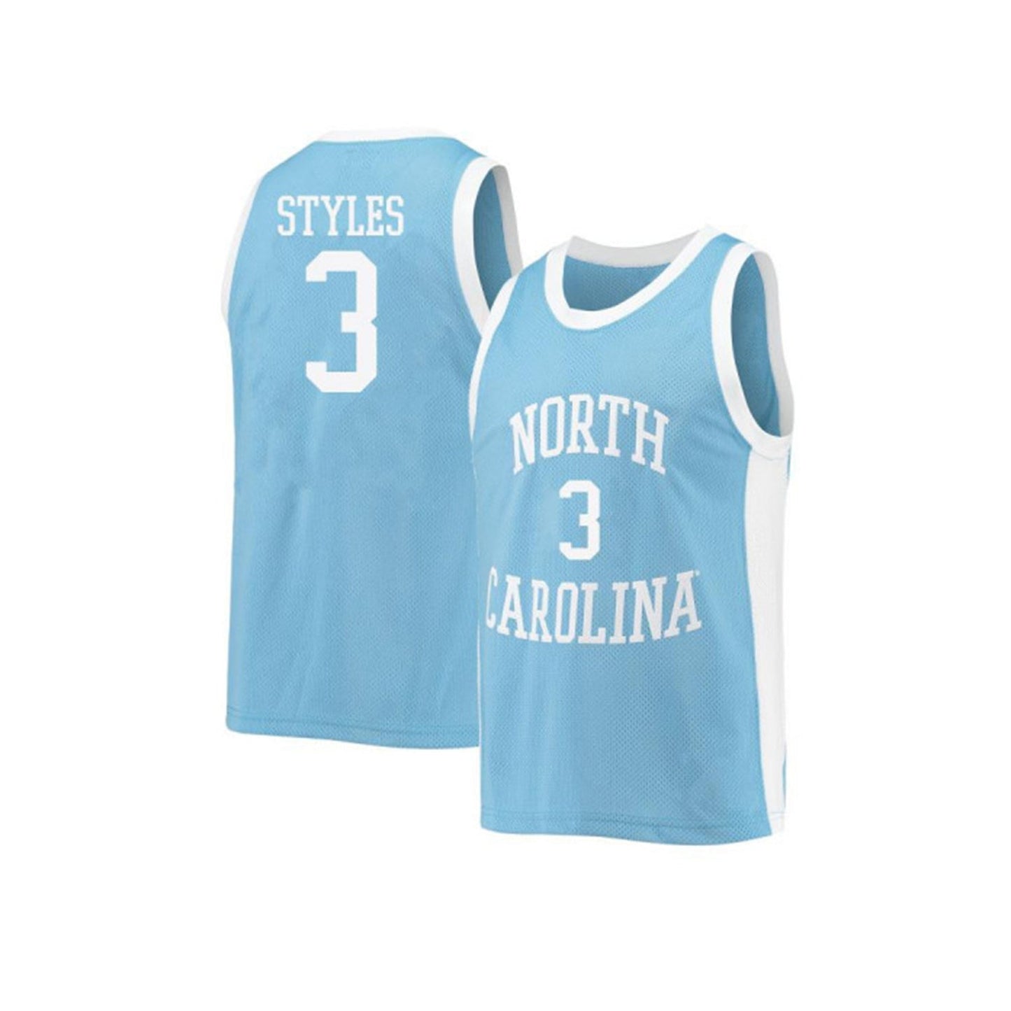 NCAAB Dontrez Styles North Carolina Tar Heels 3 Jersey