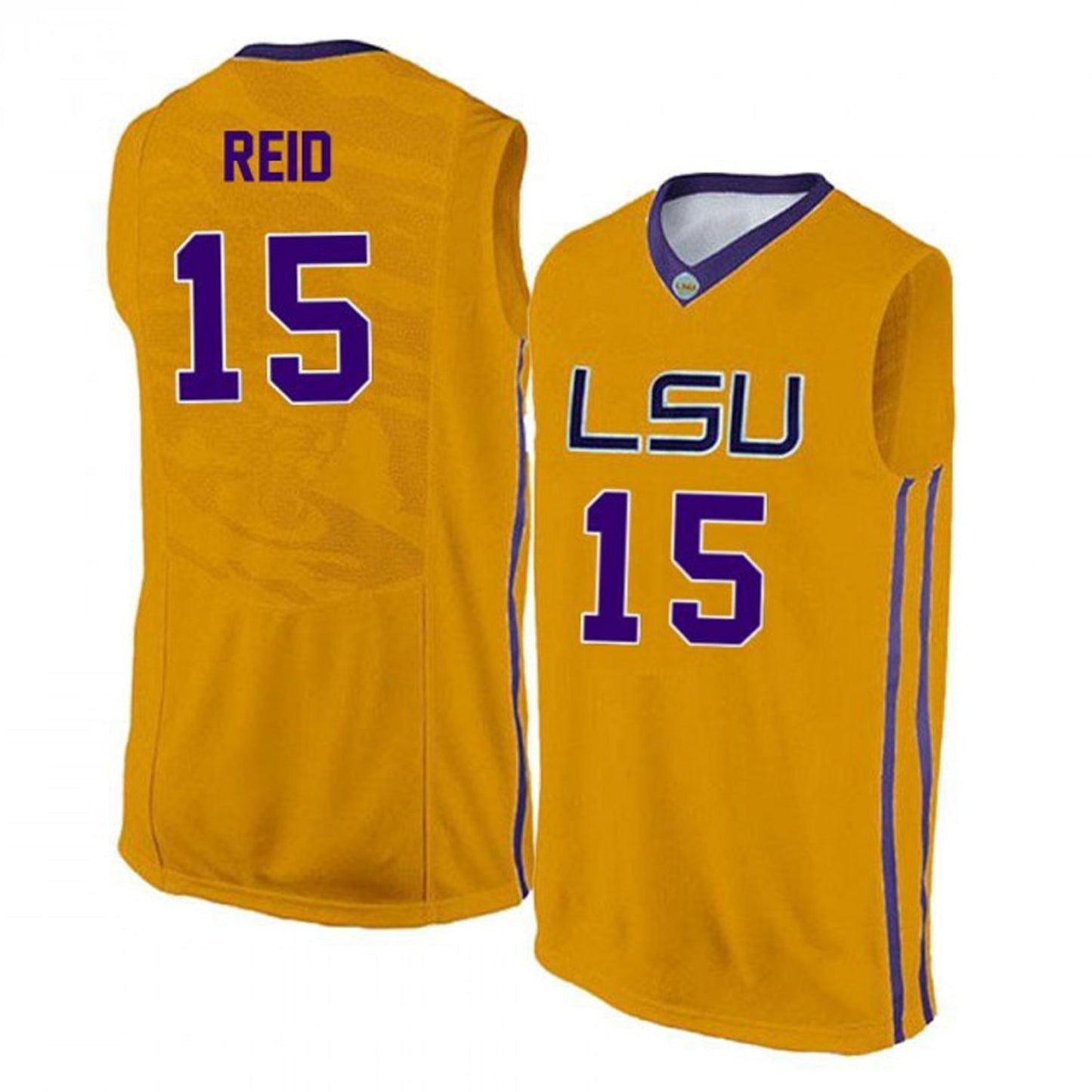 NCAAB Efton Reid LSU Tigers 15 Jersey