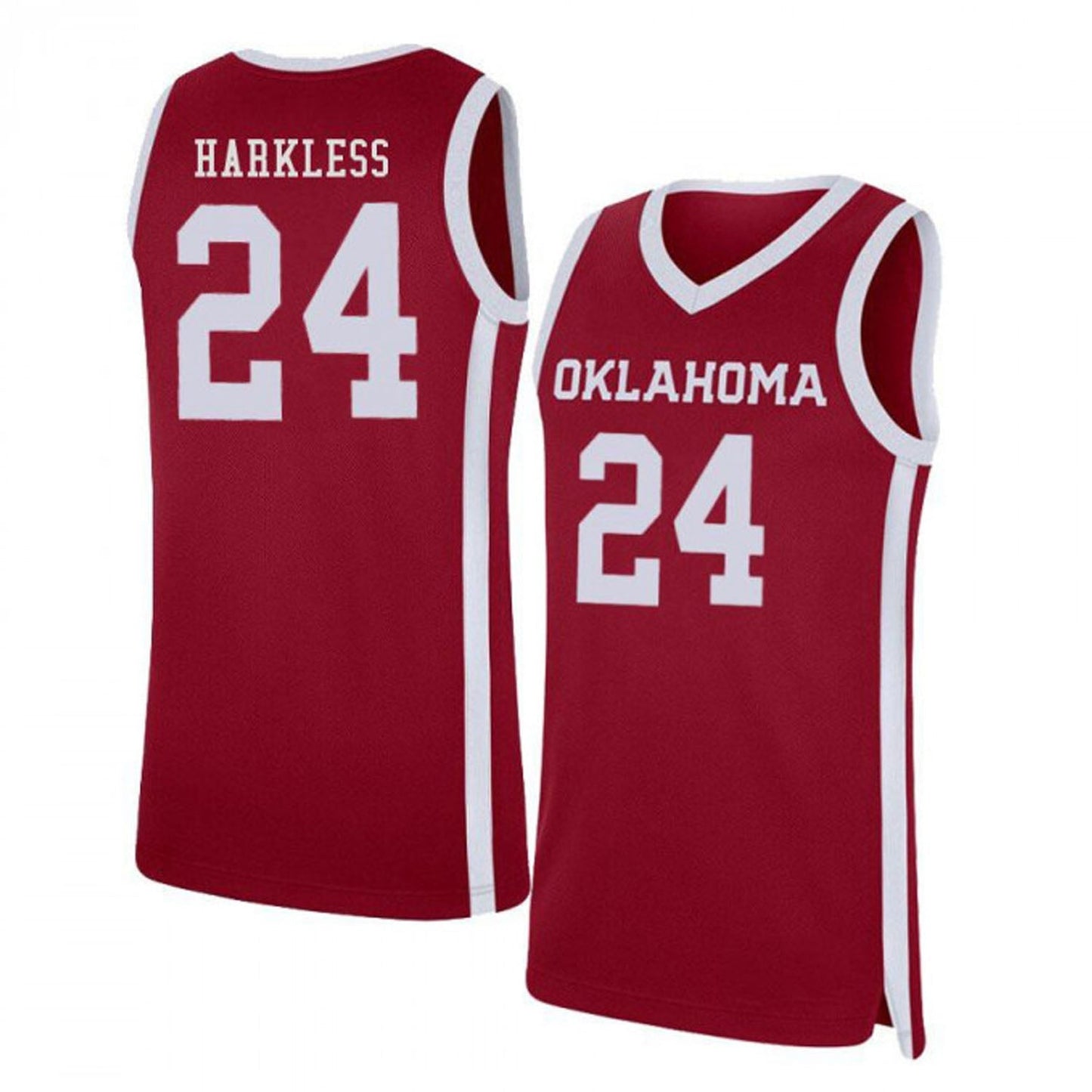 NCAAB Elijah Harkless Oklahoma Sooners 24 Jersey