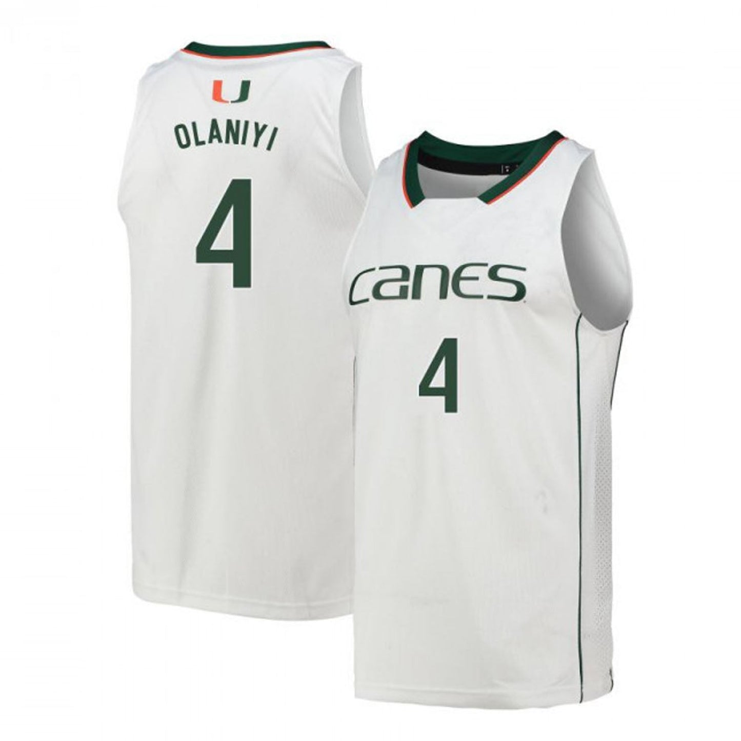 NCAAB Elijah Olaniyi Miami Hurricanes 4 Jersey