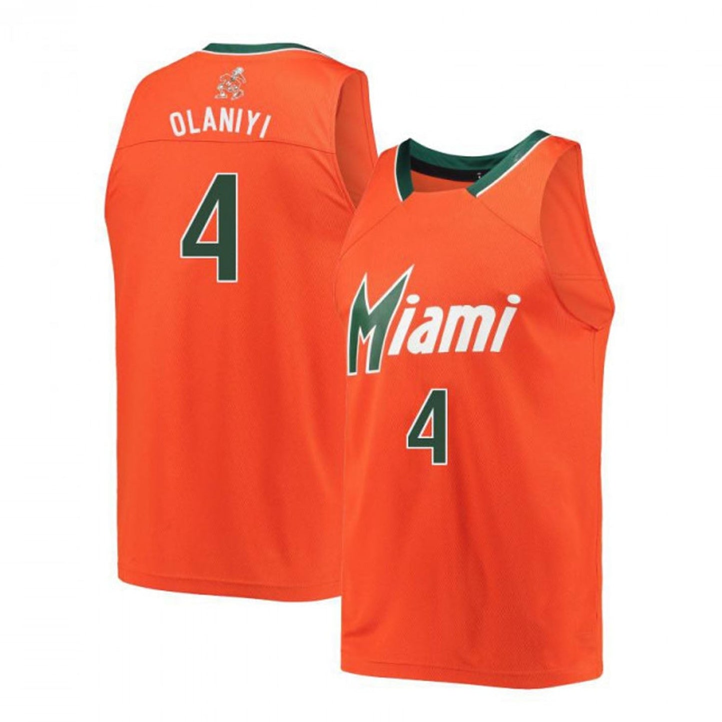 NCAAB Elijah Olaniyi Miami Hurricanes 4 Jersey