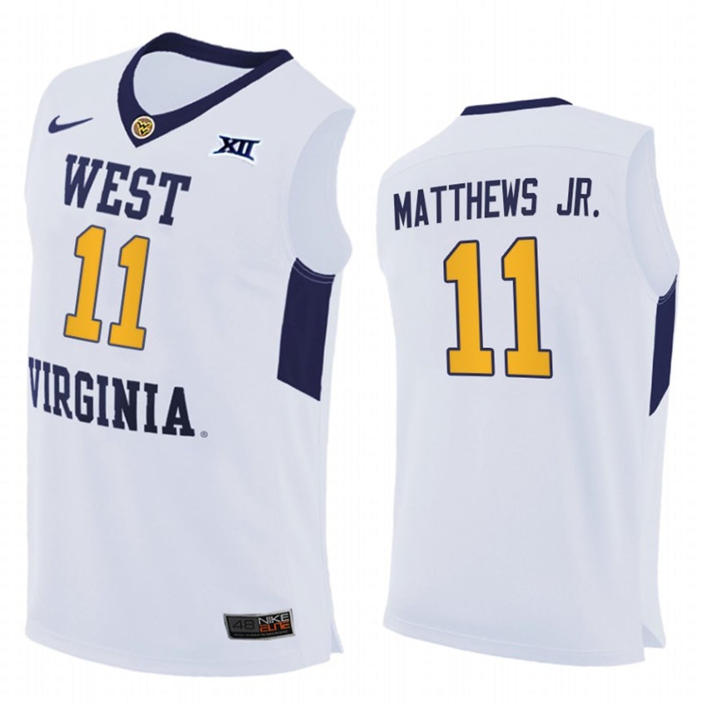 NCAAB Emmitt Matthews West Virginia Mountaineers 11 Jersey