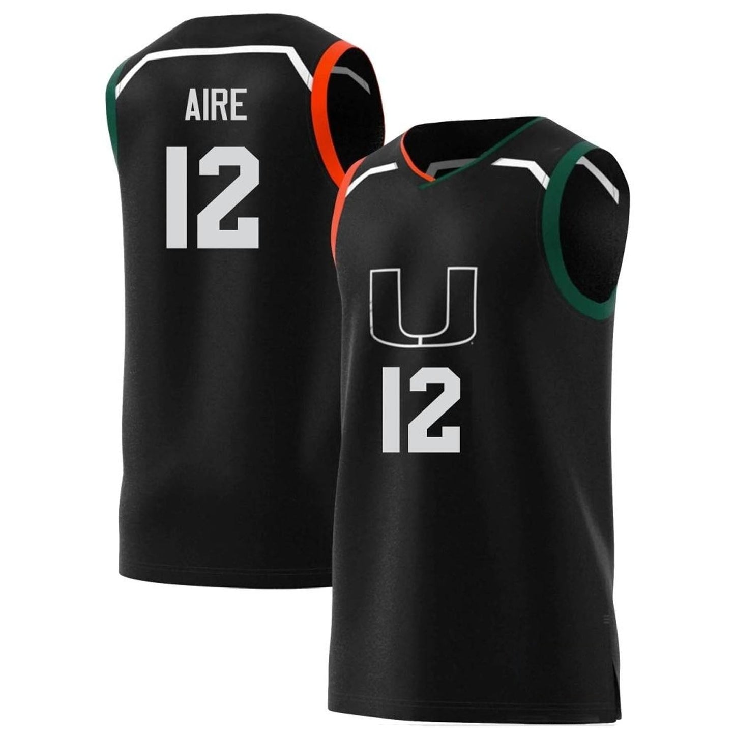 NCAAB Favour Aire Miami Hurricanes 12 Jersey