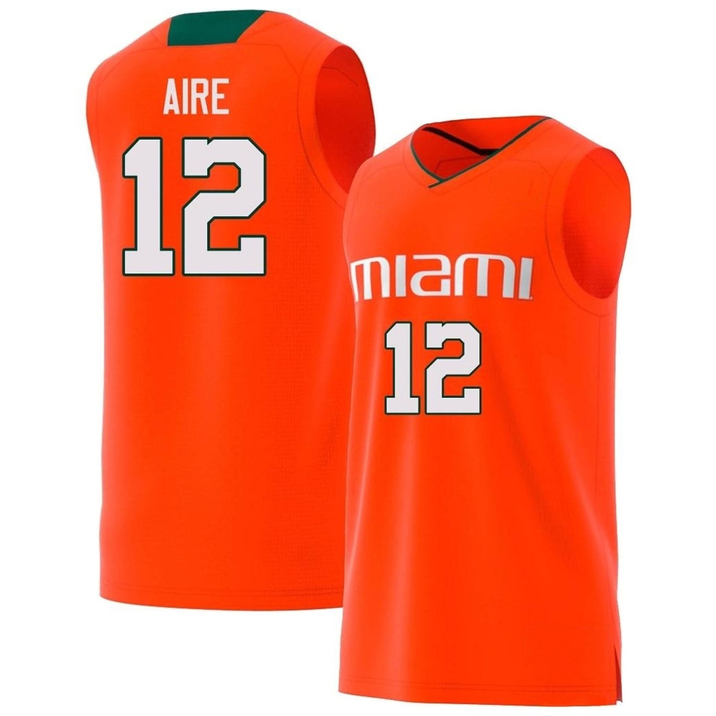NCAAB Favour Aire Miami Hurricanes 12 Jersey