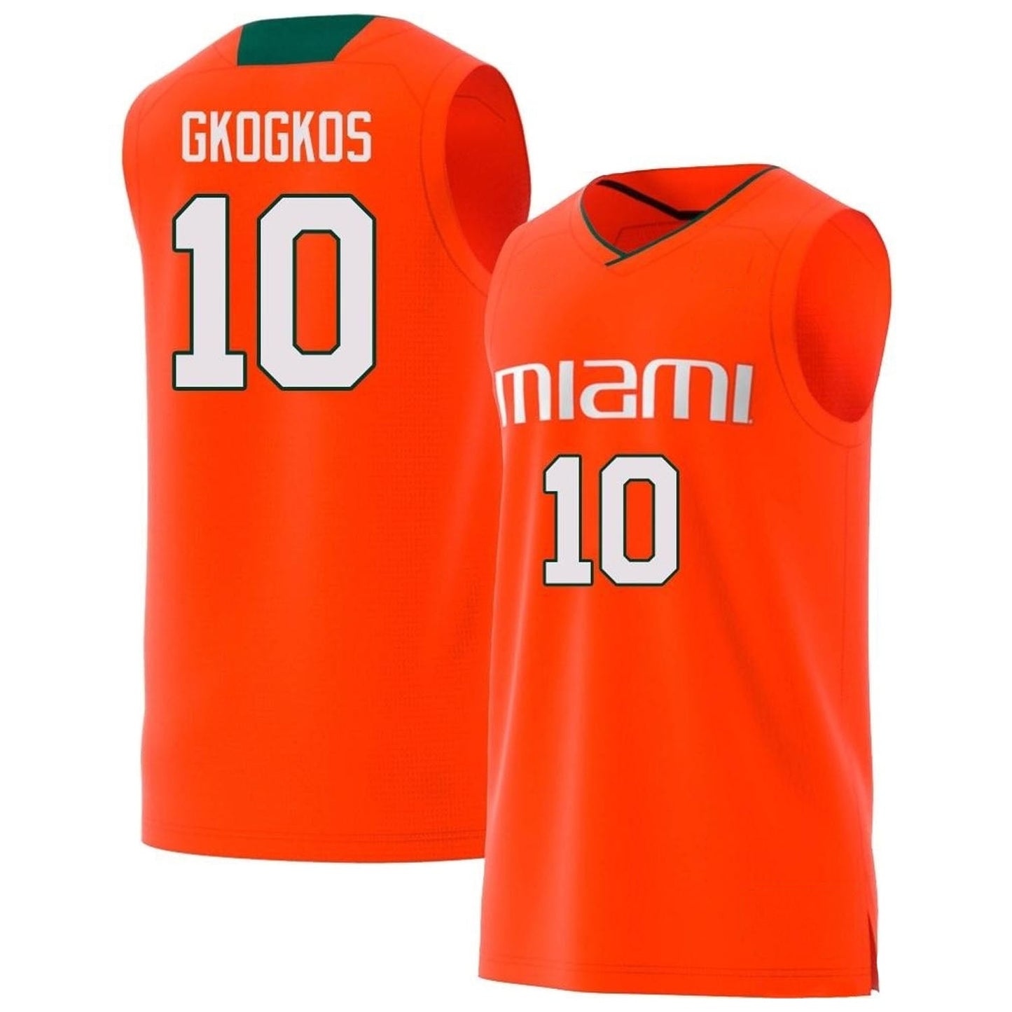 NCAAB Filippos Gkogkos Miami Hurricanes 10 Jersey
