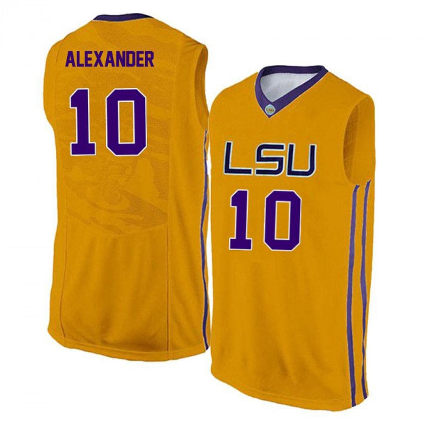 NCAAB Galen Alexander LSU Tigers 10 Jersey