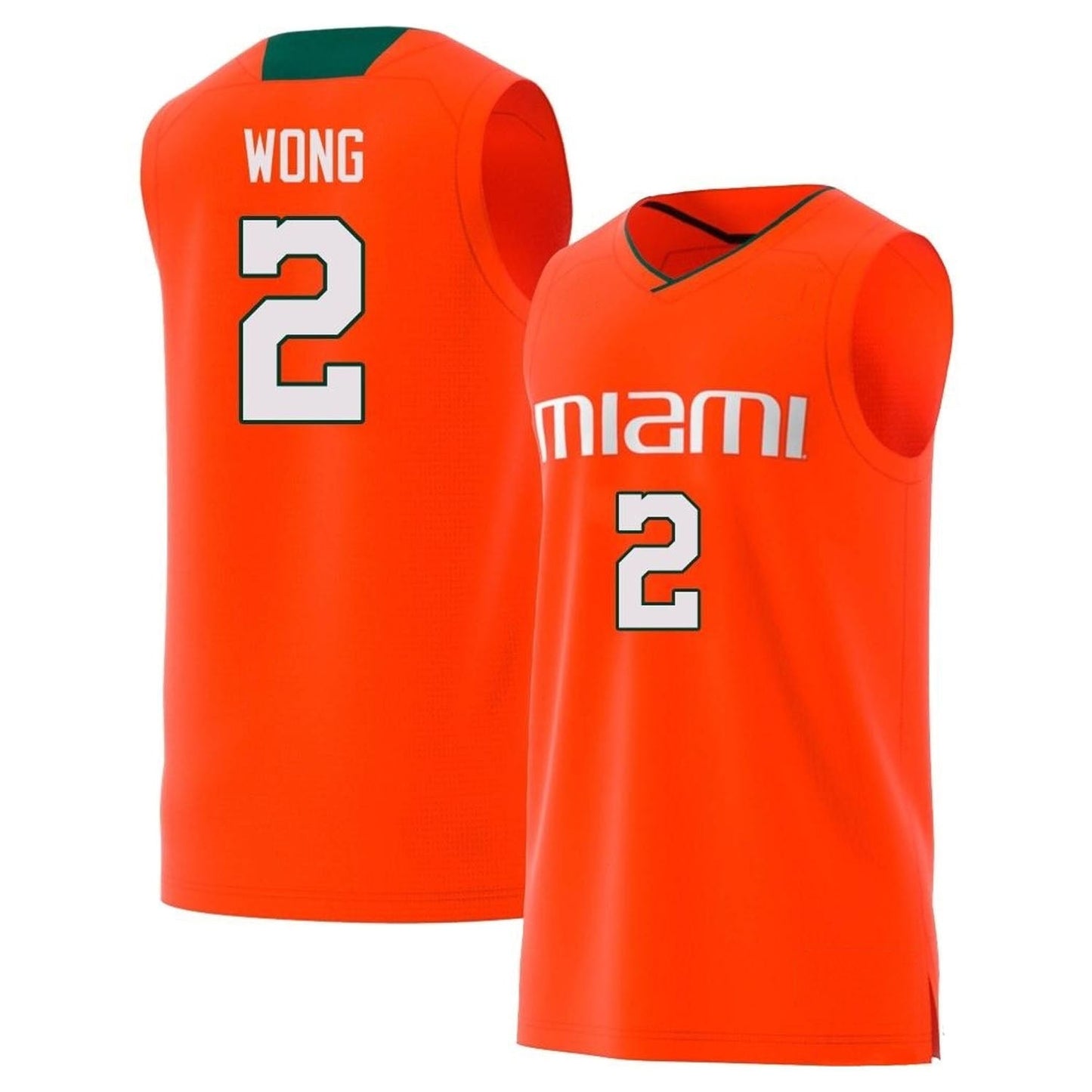 NCAAB Isaiah Wong Miami Hurricanes 2 Jersey