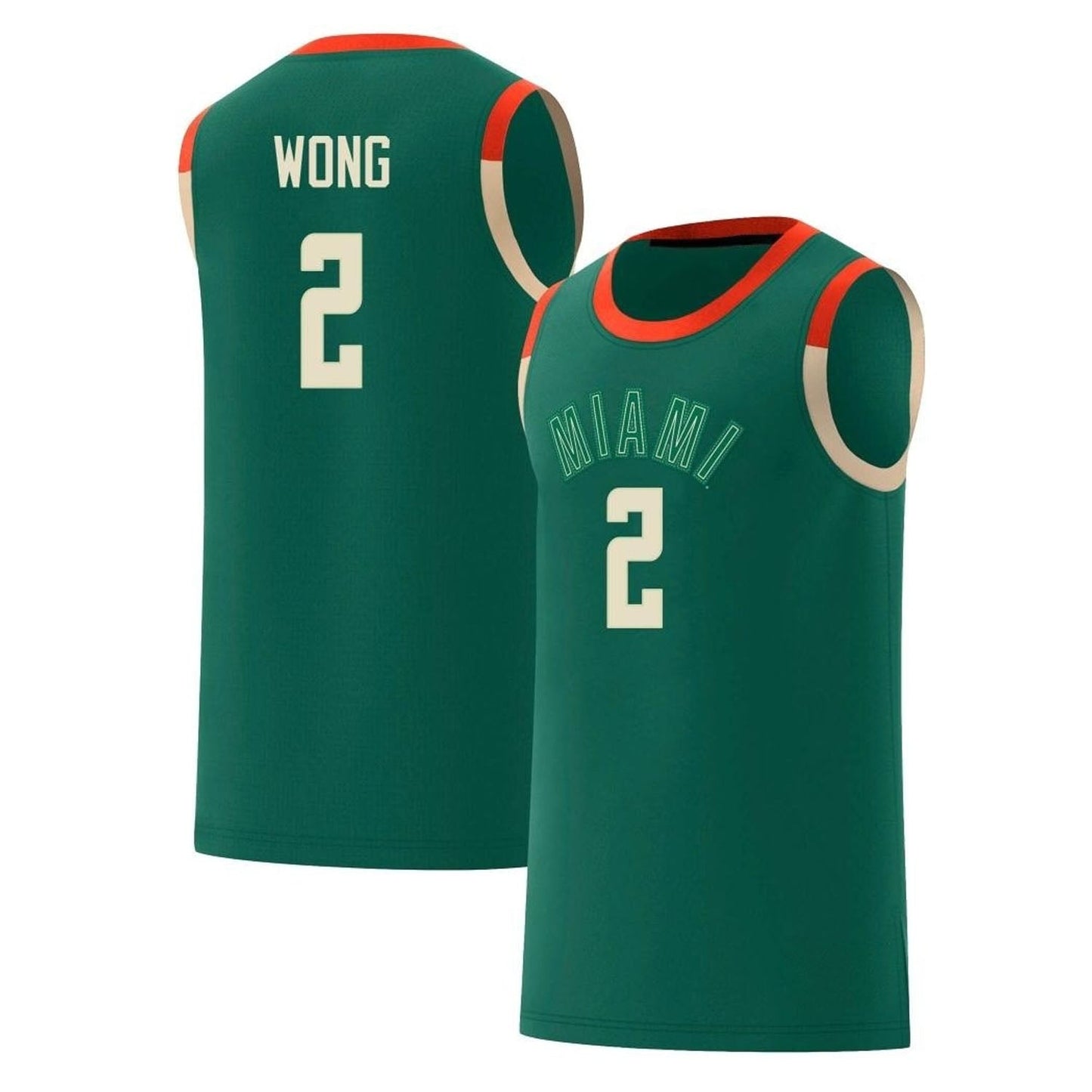 NCAAB Isaiah Wong Miami Hurricanes 2 Jersey