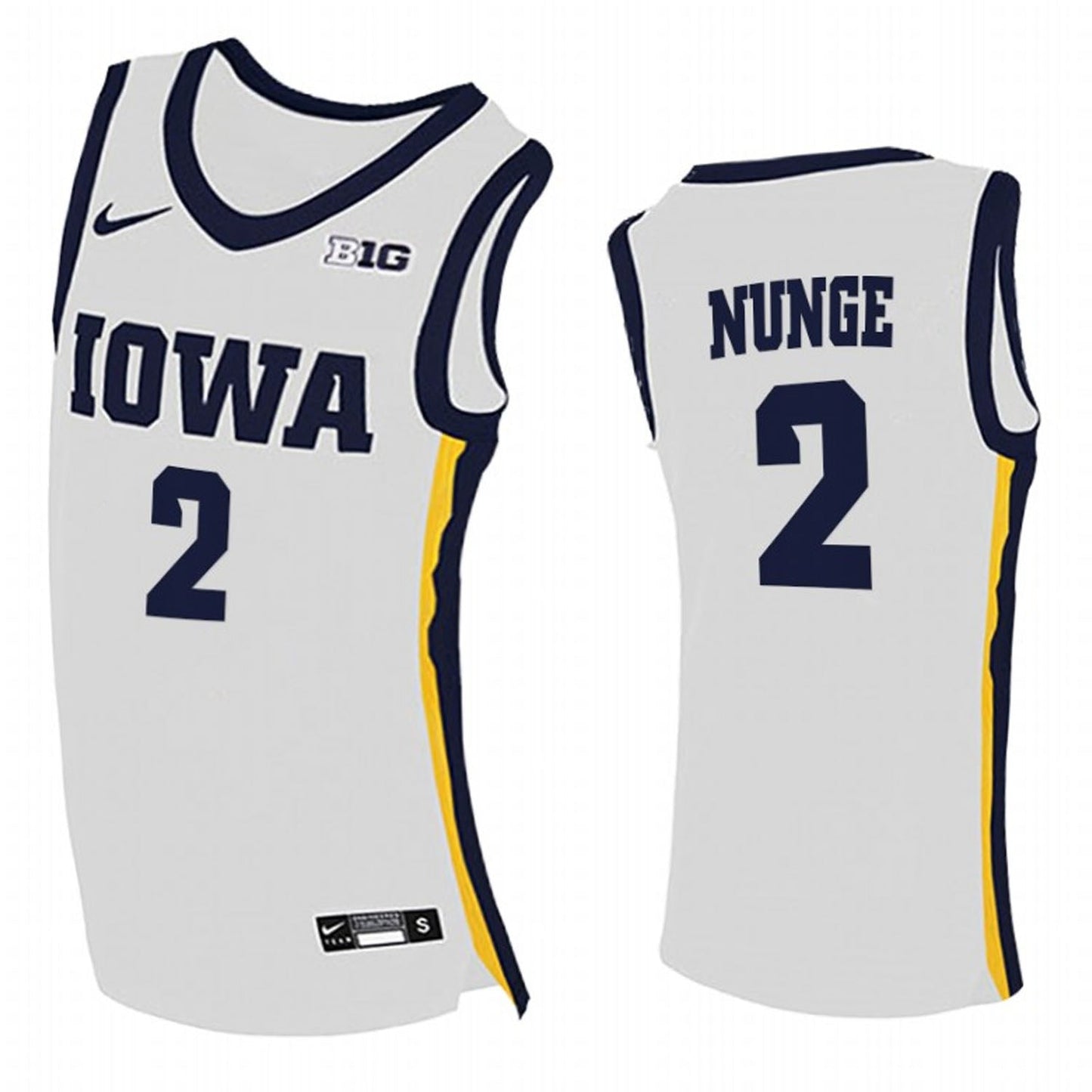 NCAAB Jack Nunge Iowa Hawkeyes 2 Jersey