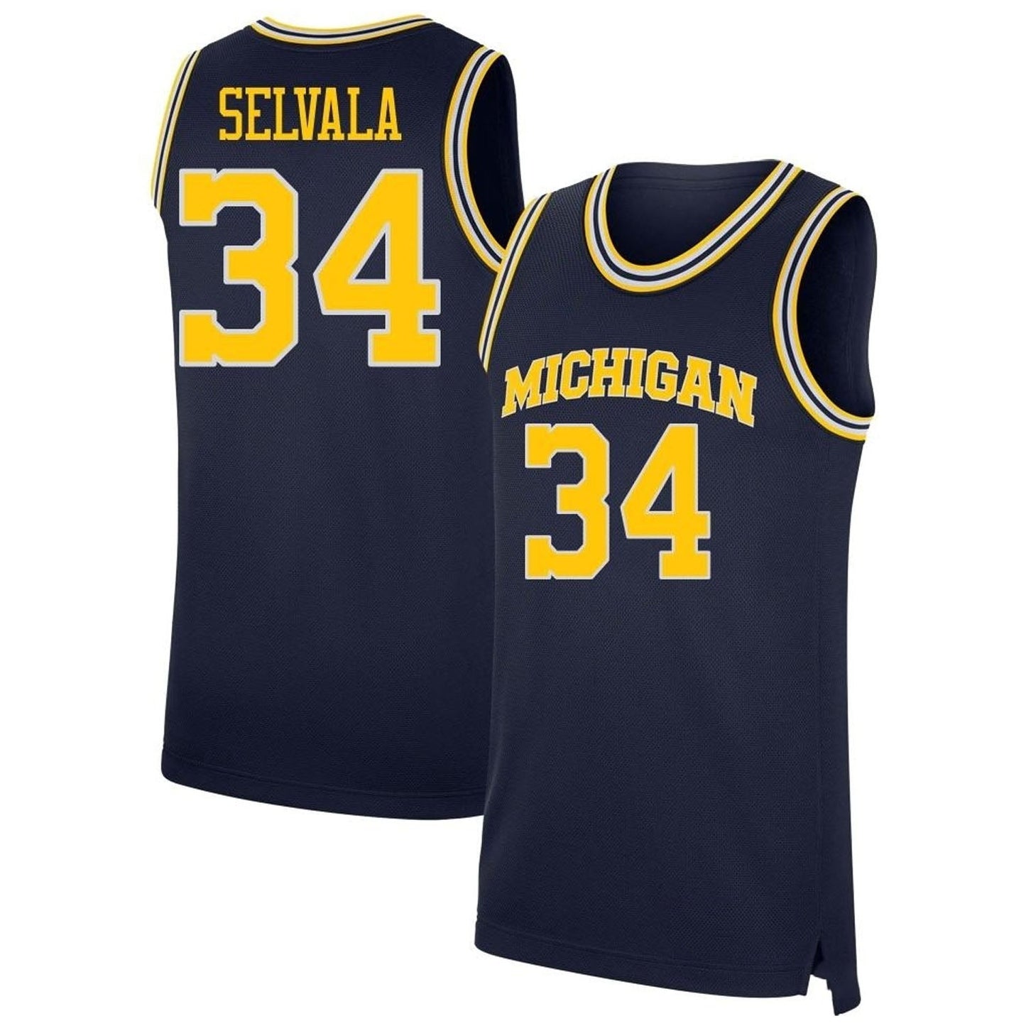 NCAAB Jackson Selvala Michigan Wolverines 34 Jersey