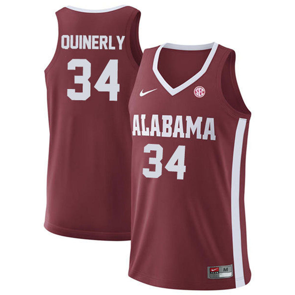 NCAAB Jaden Quinerly Alabama Crimson Tide 34 Jersey