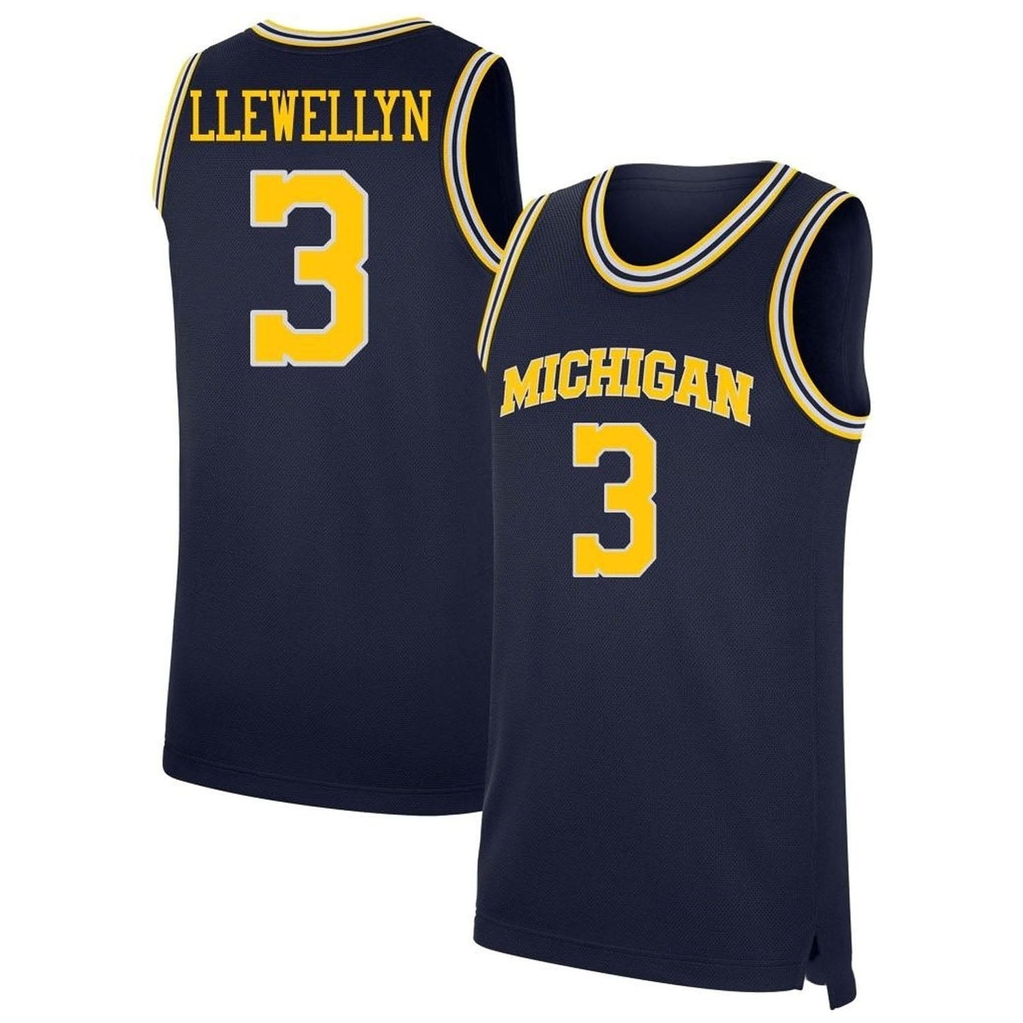 NCAAB Jaelin Llewellyn Michigan Wolverines 3 Jersey