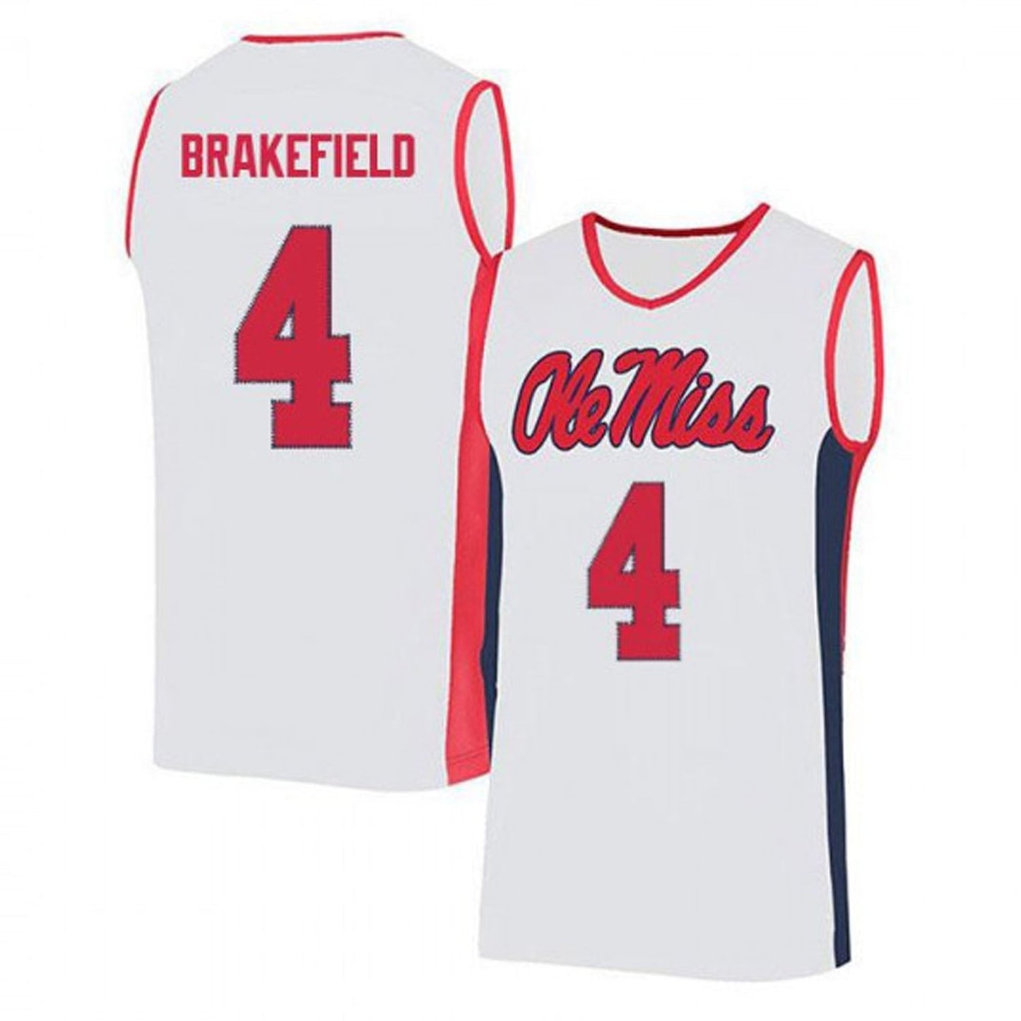 NCAAB Jaemyn Brakefield Ole Miss Rebels 4 Jersey