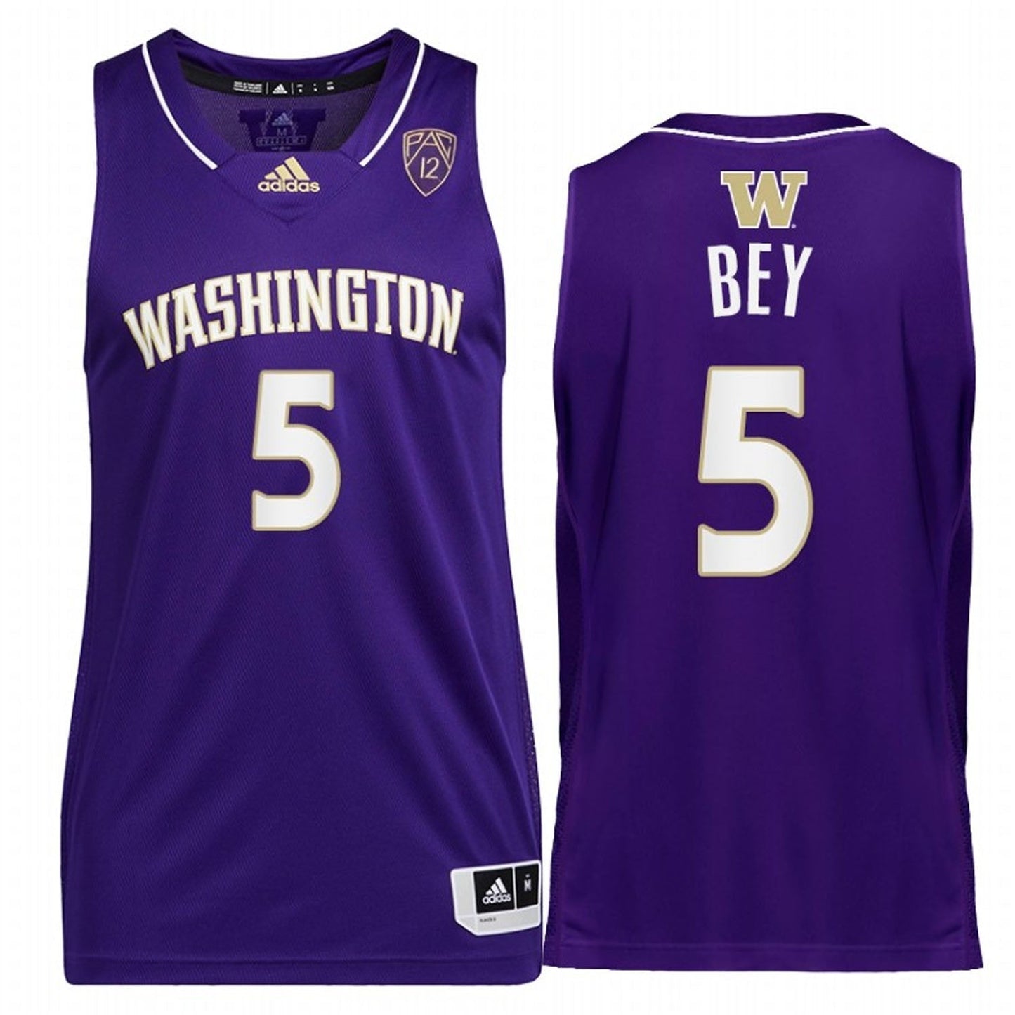 NCAAB Jamal Bey Washington Huskies 5 Jersey