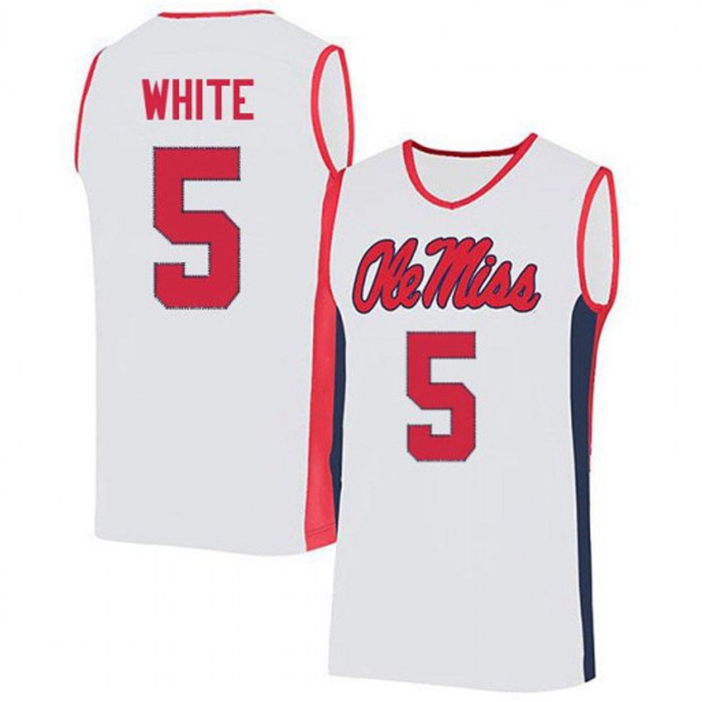 NCAAB James White Ole Miss Rebels 5 Jersey