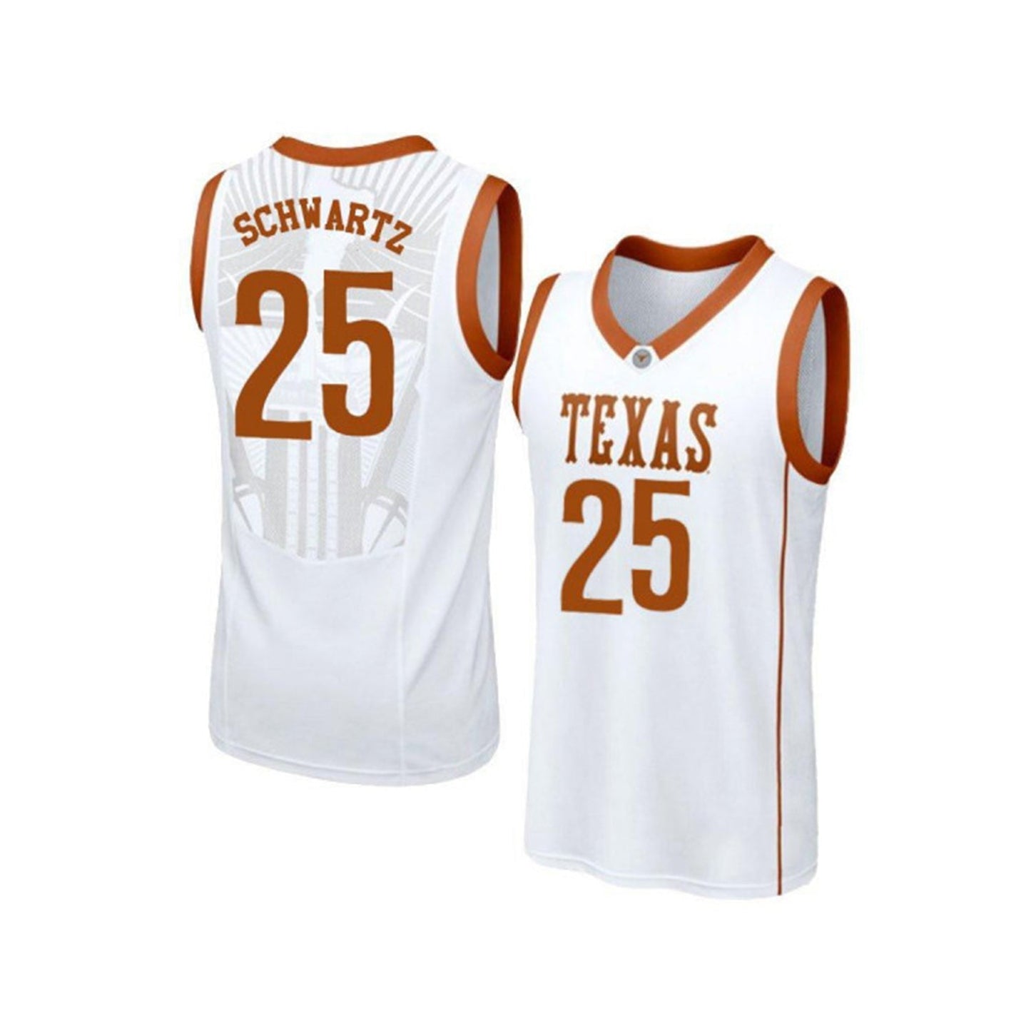 NCAAB Joe Schwartz Texas Longhorns 25 Jersey
