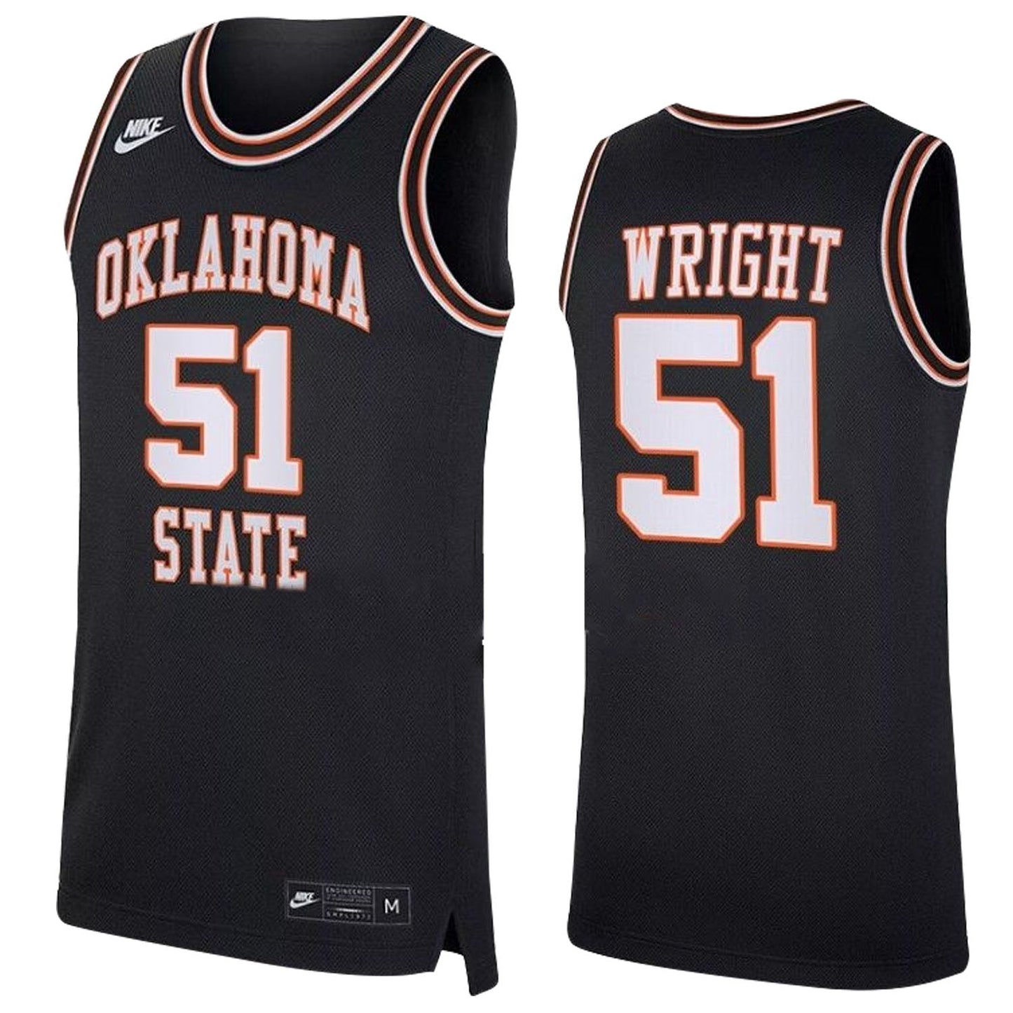 NCAAB John-Michael Wright OSU Cowboys 51 Jersey