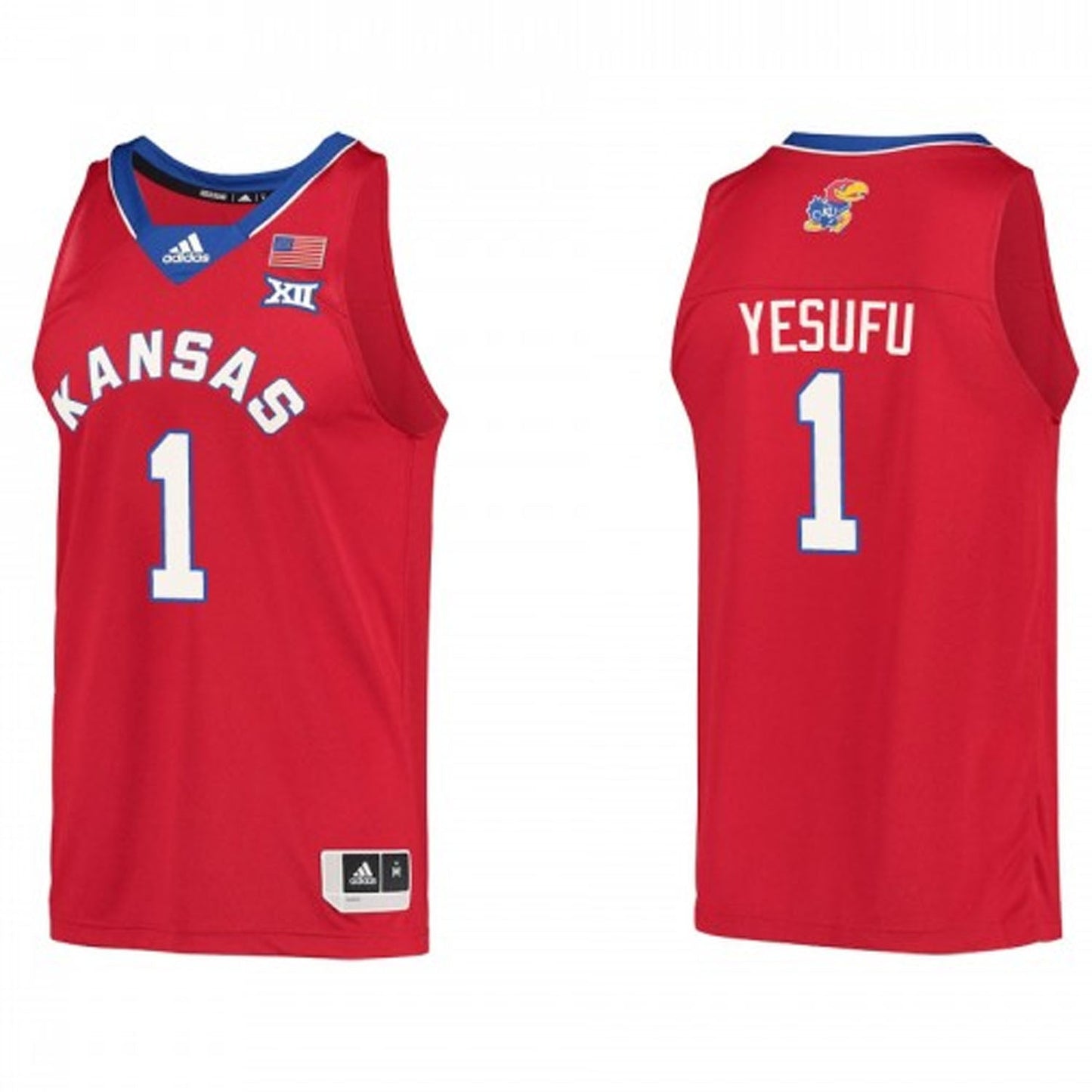 NCAAB Joseph Yesufu Kansas Jayhawks 1 Jersey