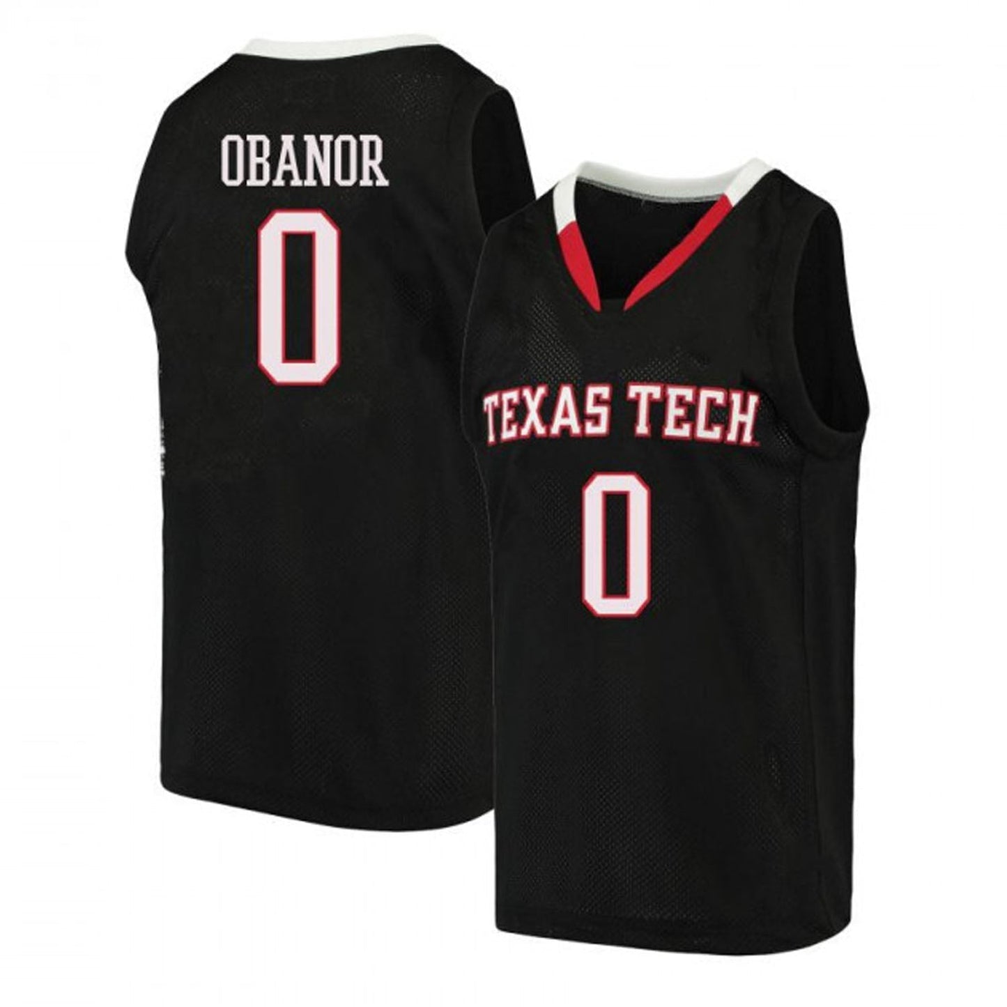 NCAAB Kevin Obanor Texas Tech Red Raiders 0 Jersey