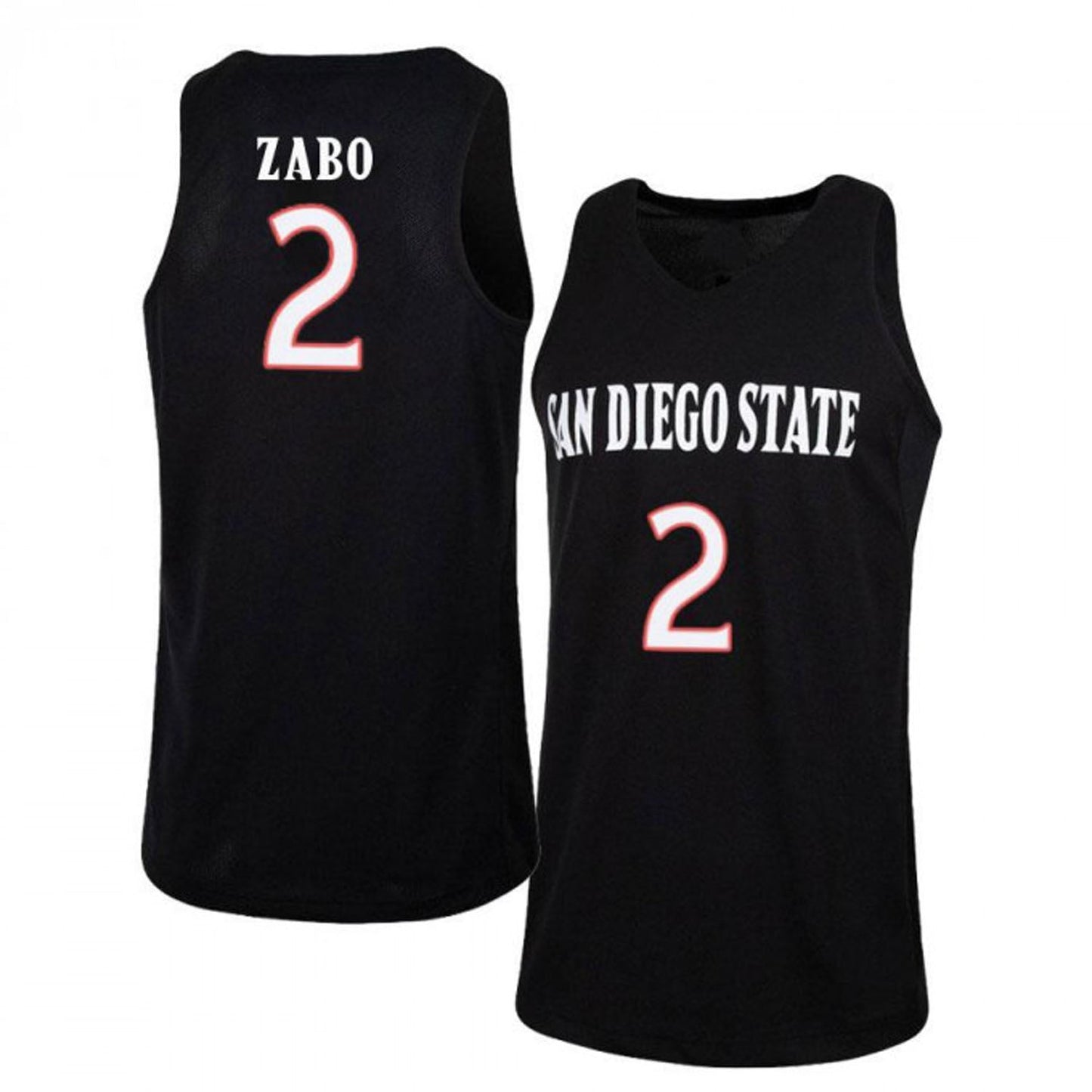 NCAAB Kevin Zabo San Diego State Aztecs 2 Jersey
