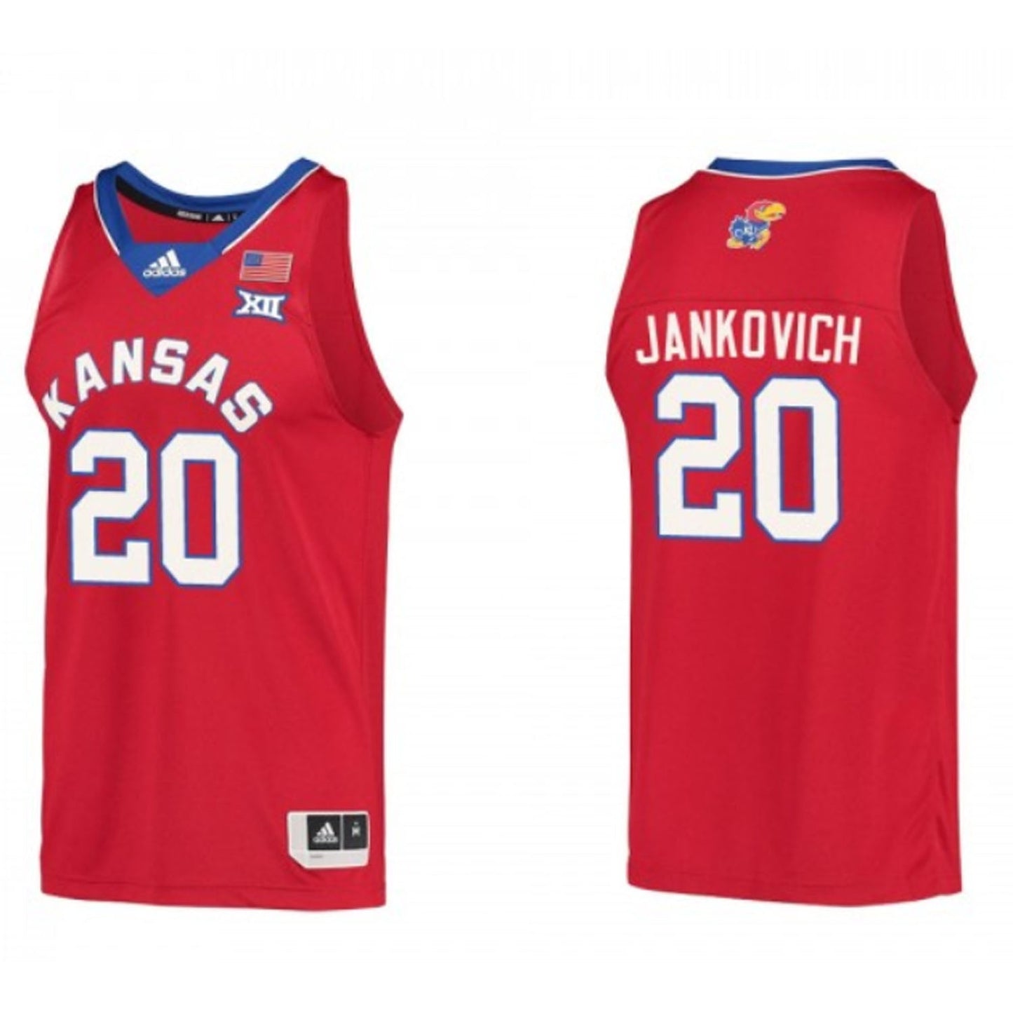 NCAAB Michael Jankovich Kansas Jayhawks 20 Jersey