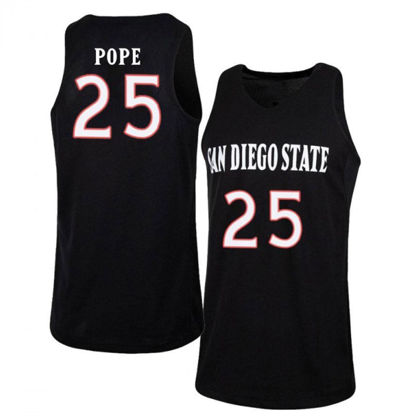 NCAAB Mike Pope San Diego State Aztecs 25 Jersey