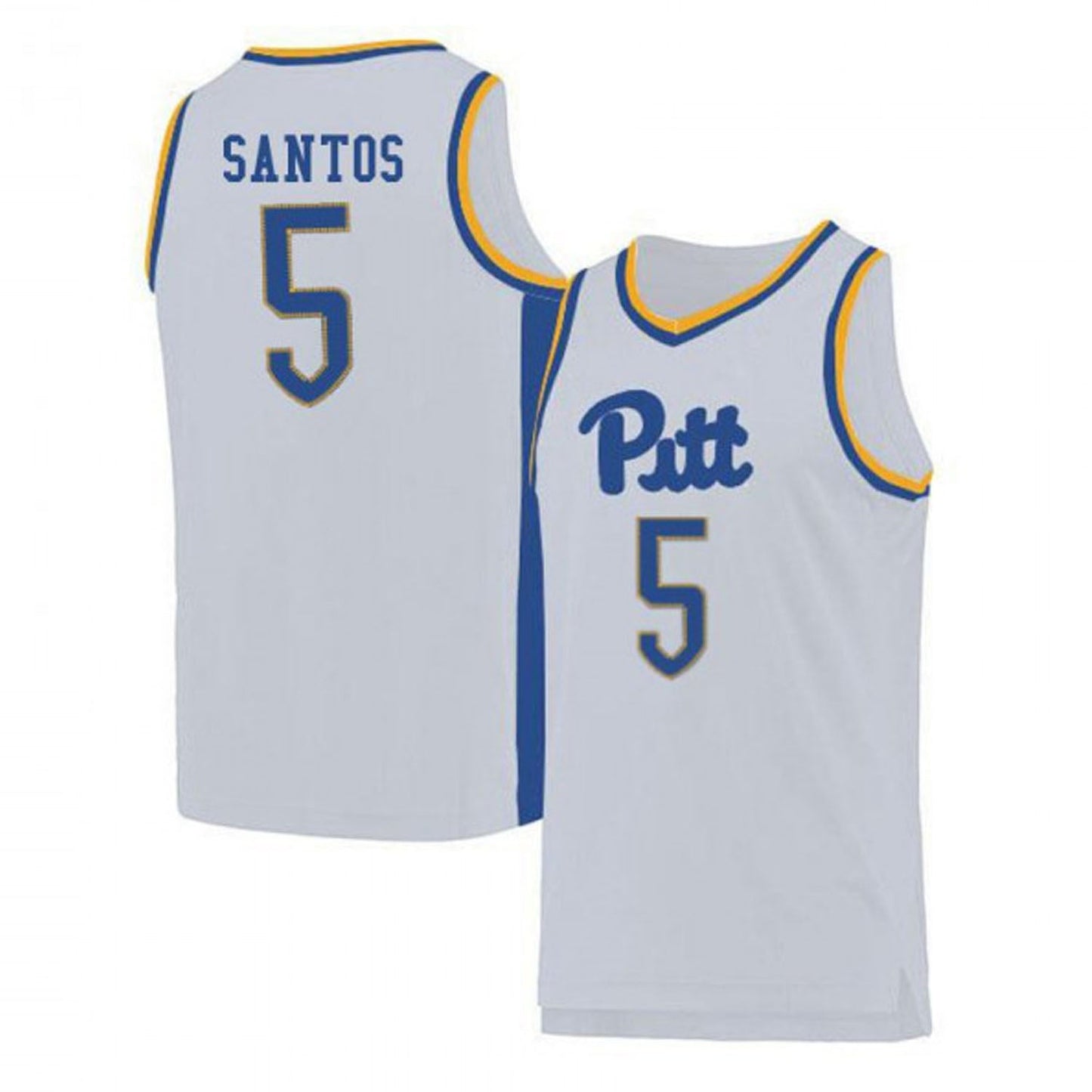 NCAAB Nate Santos Pittsburgh Panthers 5 Jersey