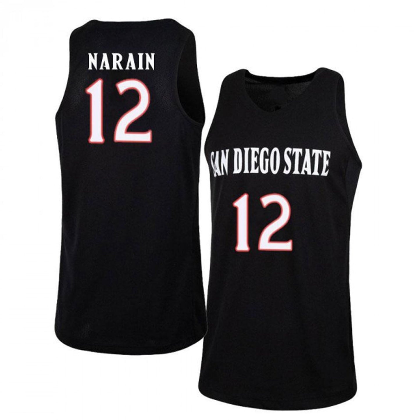 NCAAB Nolan Narain San Diego State Aztecs 12 Jersey