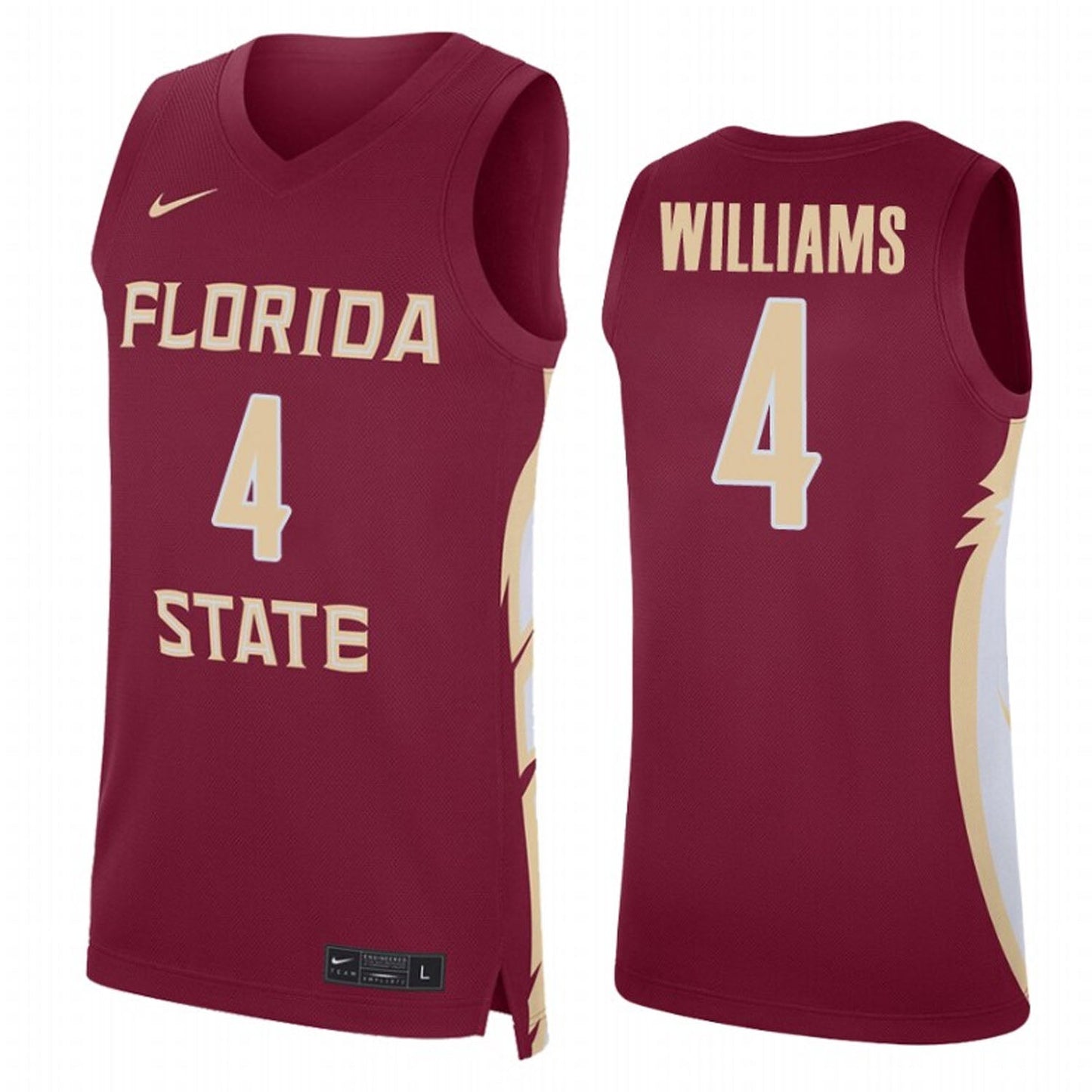 NCAAB Patrick Williams Florida State Seminoles 4 Jersey