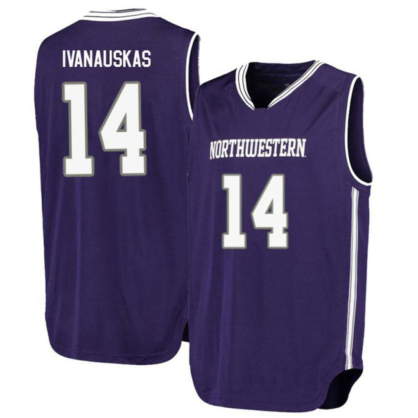 NCAAB Rapolas Ivanauskas Northwestern Wildcats 14 Jersey