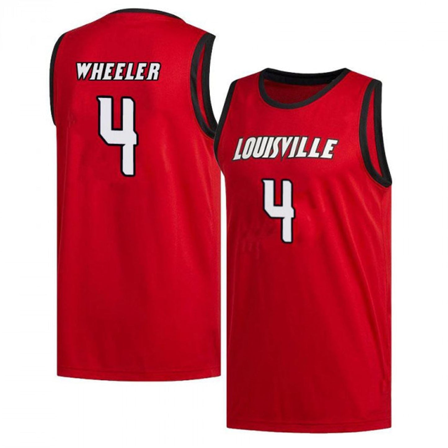 NCAAB Roosevelt Wheeler Louisville Cardinals 4 Jersey