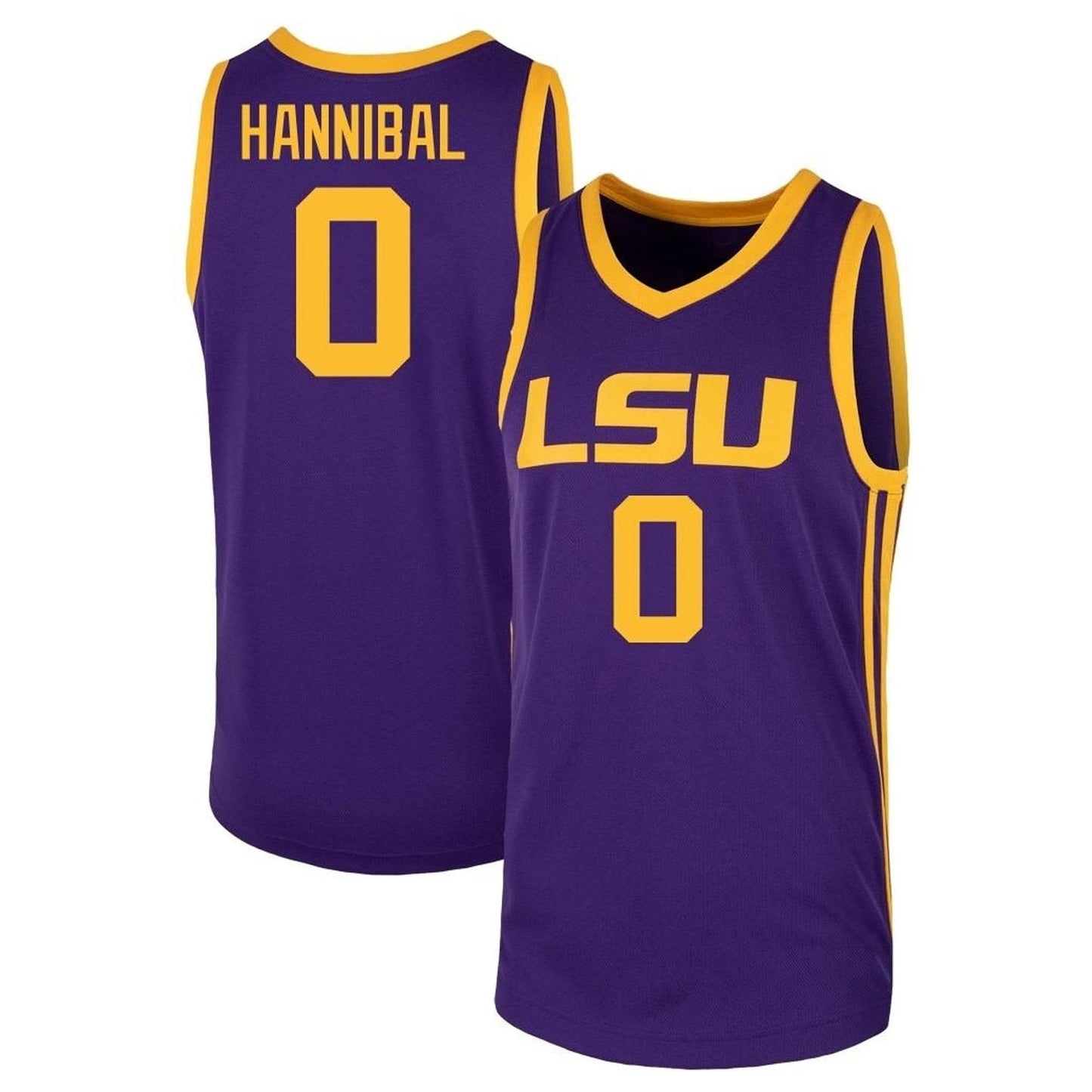 NCAAB Trae Hannibal LSU Tigers 0 Jersey