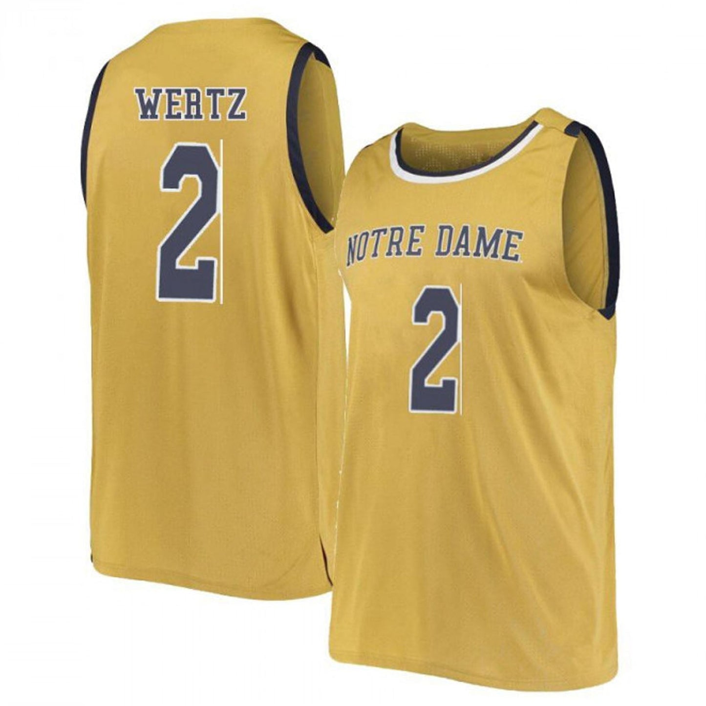 NCAAB Trey Wertz Notre Dame Fighting Irish 2 Jersey
