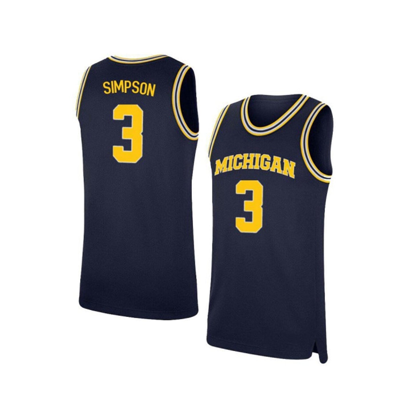 NCAAB Zavier Simpson Michigan Wolverines 3 Jersey