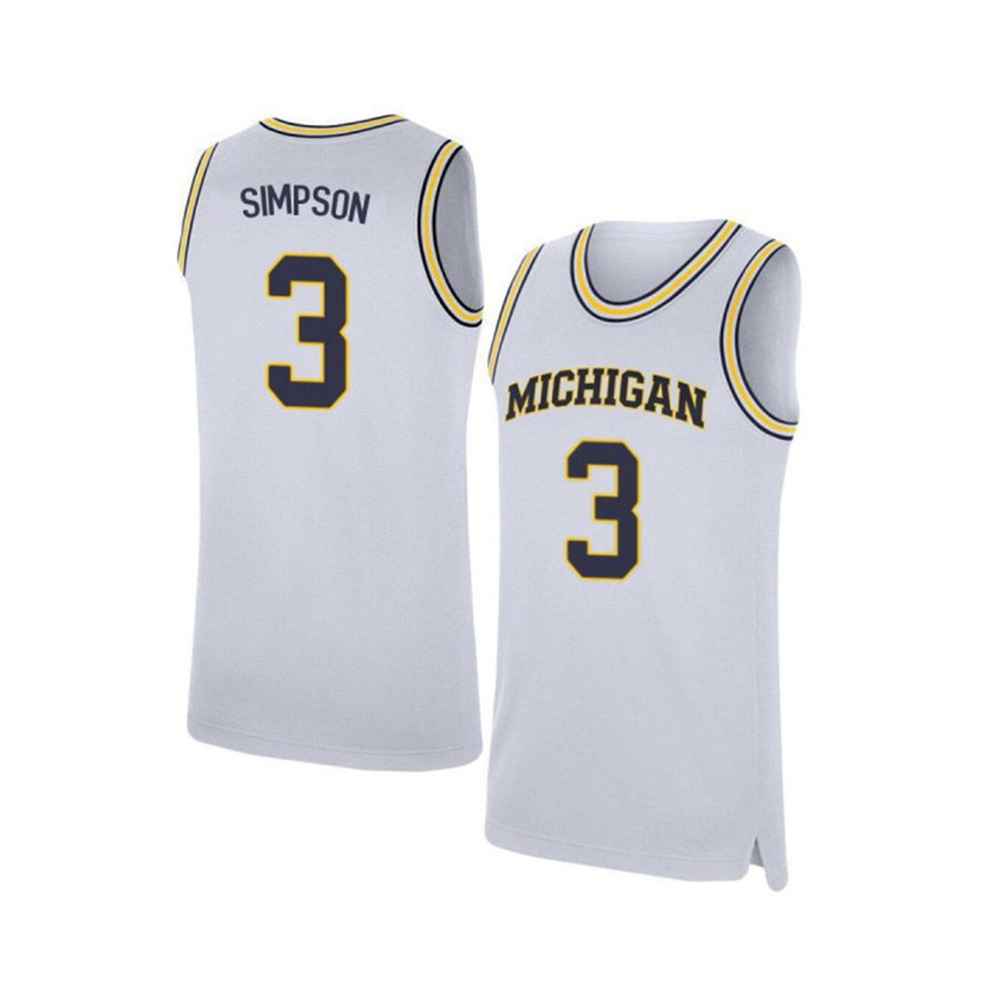 NCAAB Zavier Simpson Michigan Wolverines 3 Jersey