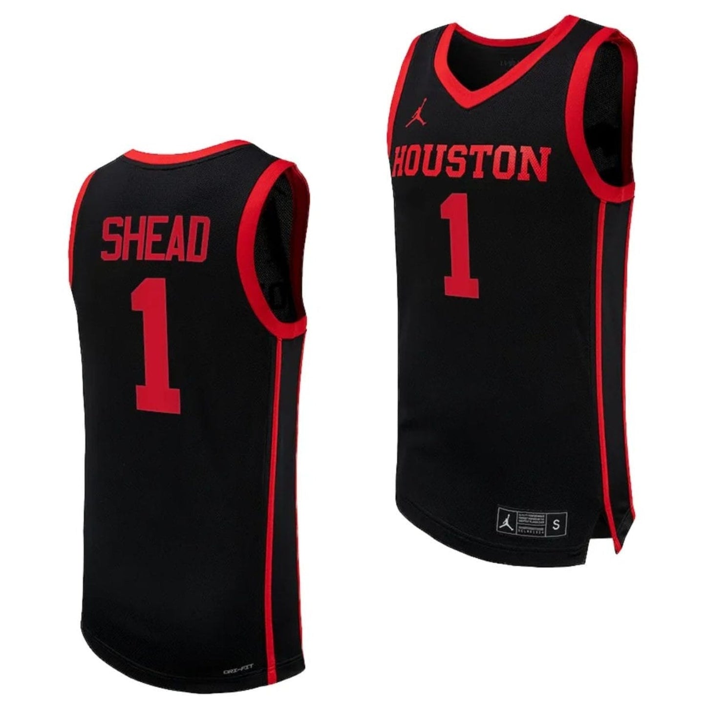NCAAB Jamal Shead Houston Cougars 1 Jersey