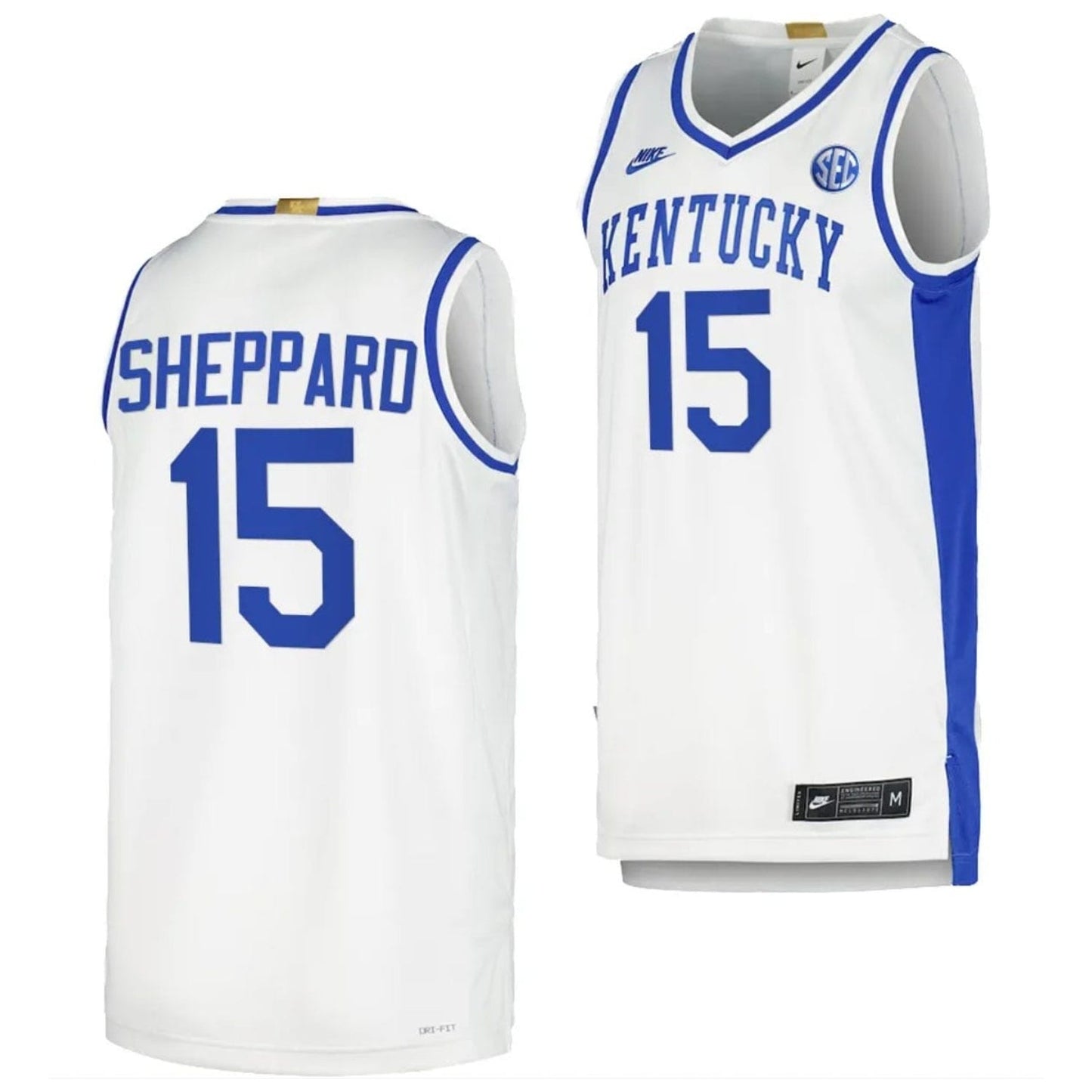 NCAAB Reed Sheppard Kentucky Wildcats 15 Jersey