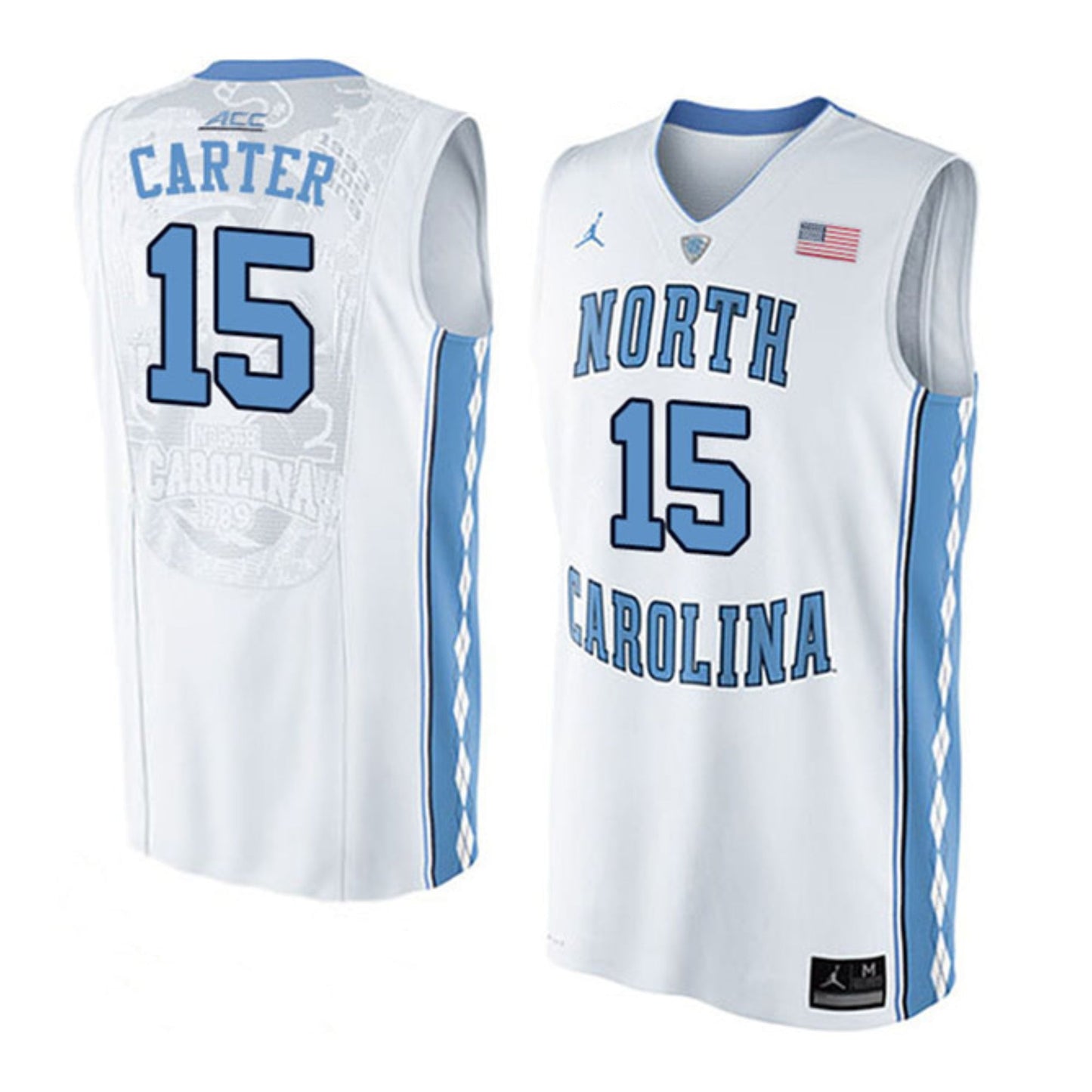 NCAAB Vince Carter UNC Tar Heels 15 Jersey