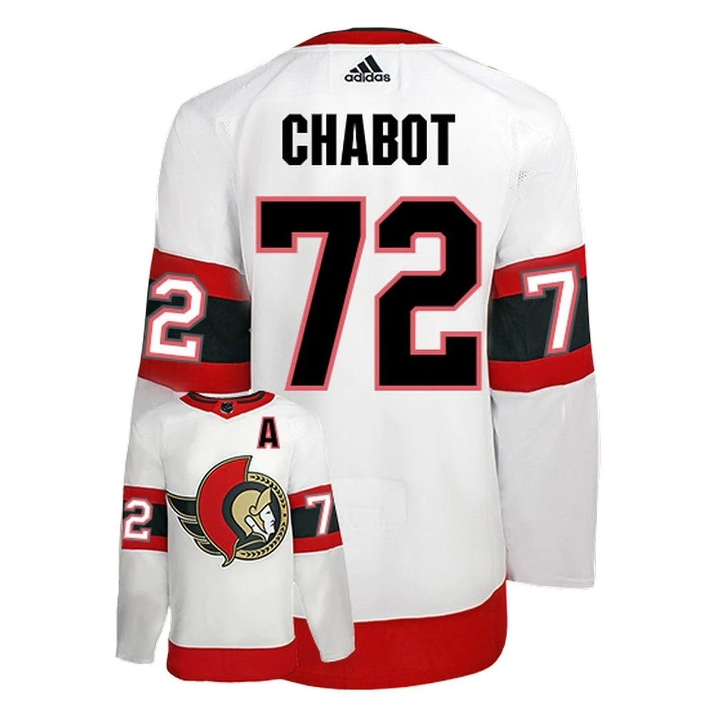 Hockey Thomas Chatbot Ottawa Senators 72 Jersey