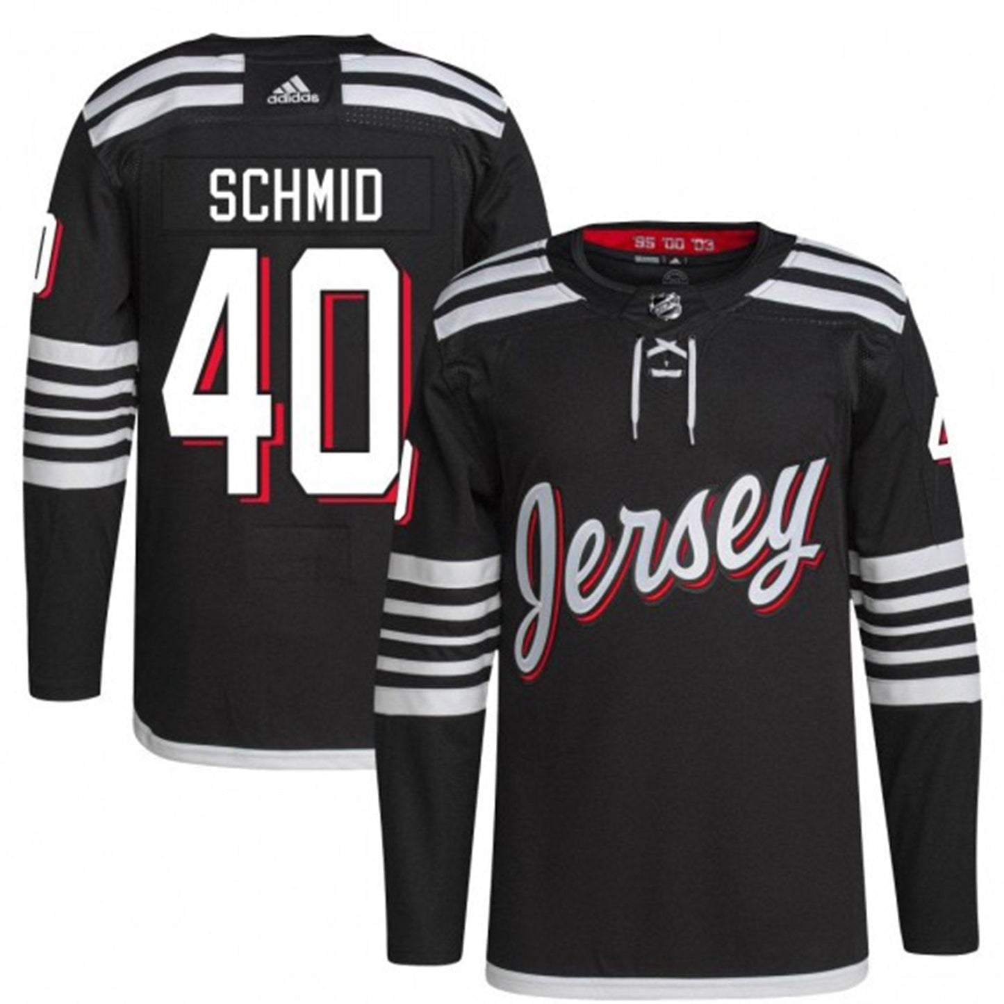Hockey Akira Schmid New Jersey Devils 40 Jersey