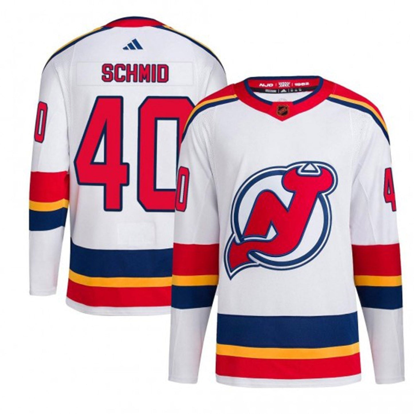 Hockey Akira Schmid New Jersey Devils 40 Jersey